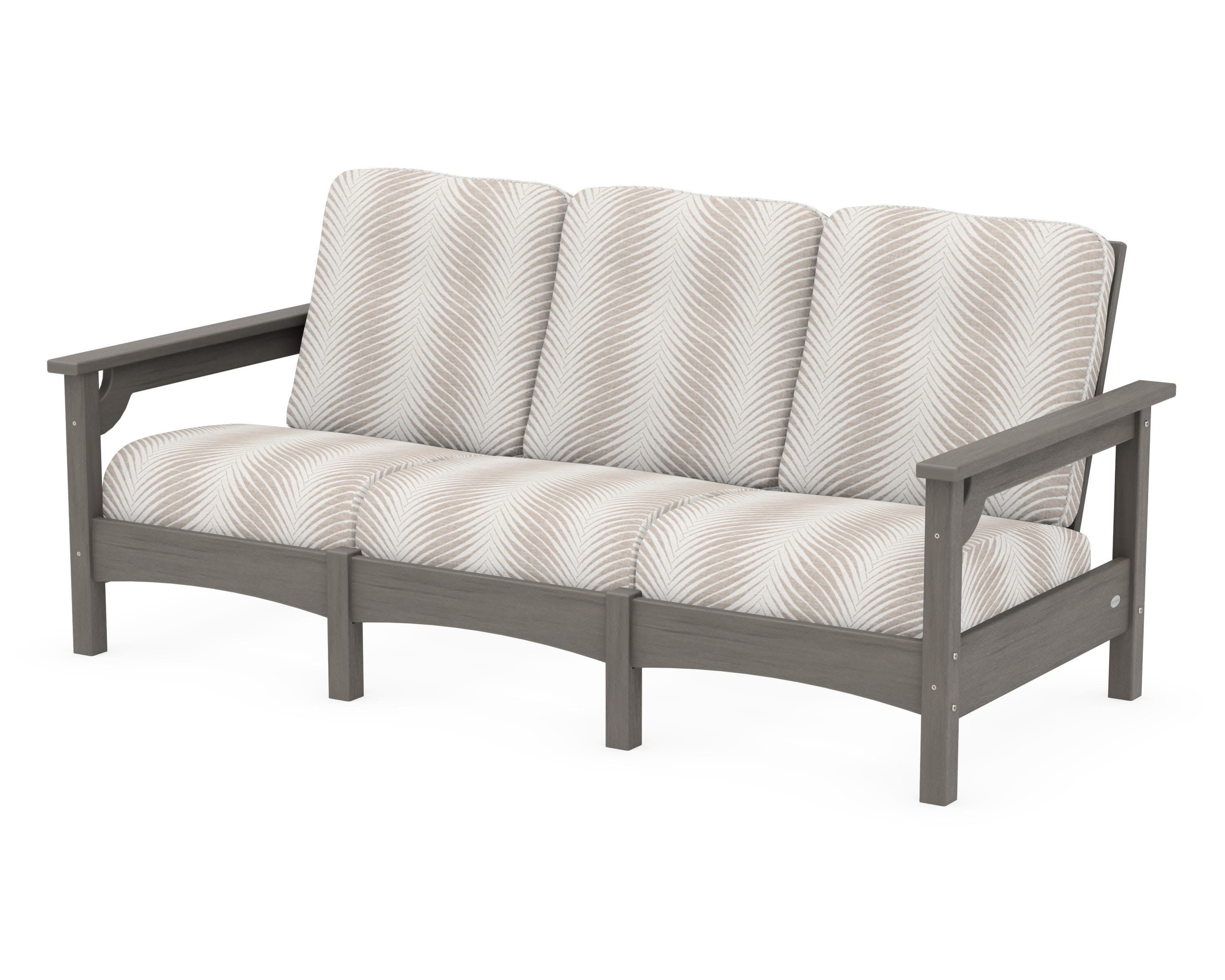 Club Sofa in Driftwood / Clock Out Cloud