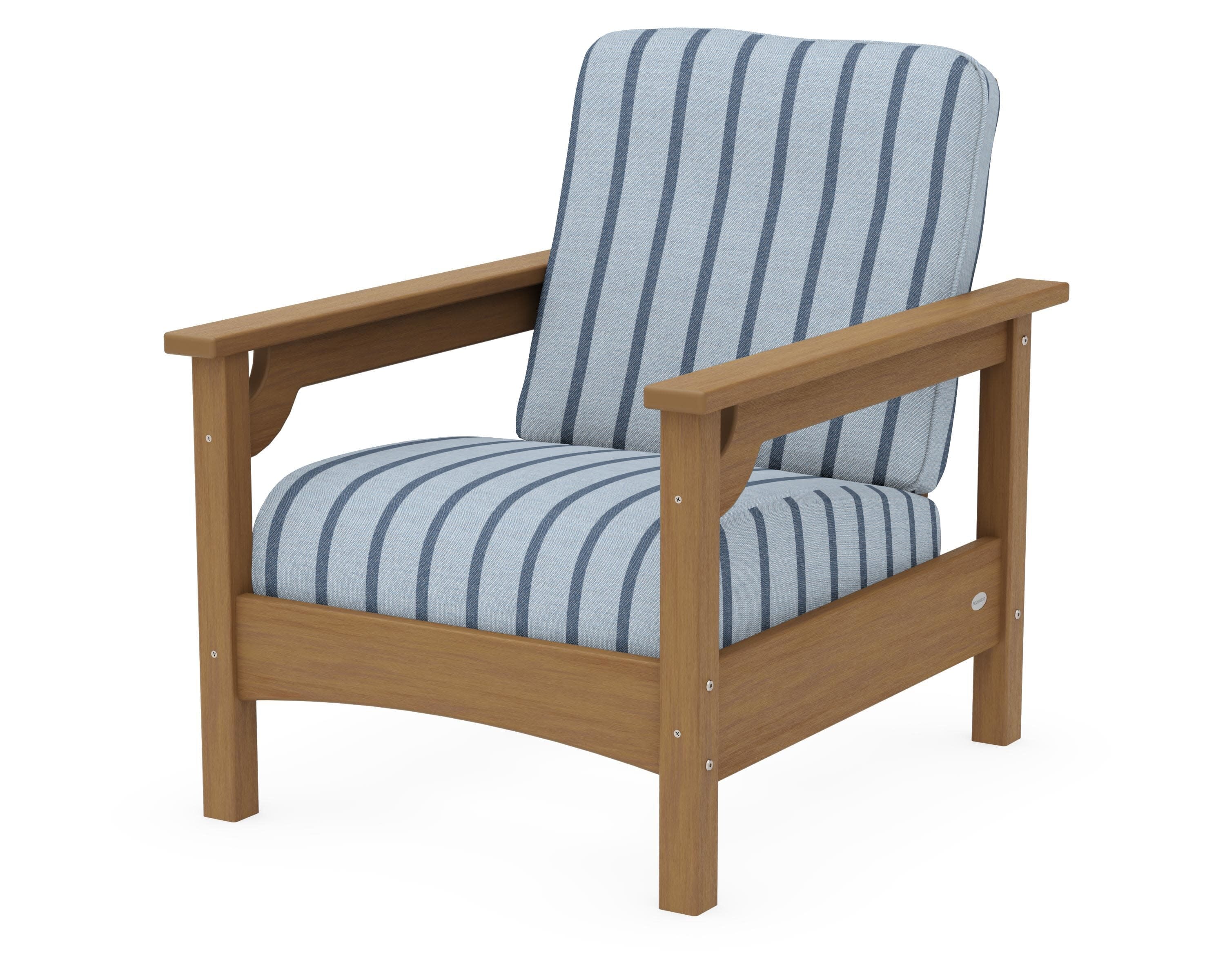 Club Chair in Natural / Unwind Sky