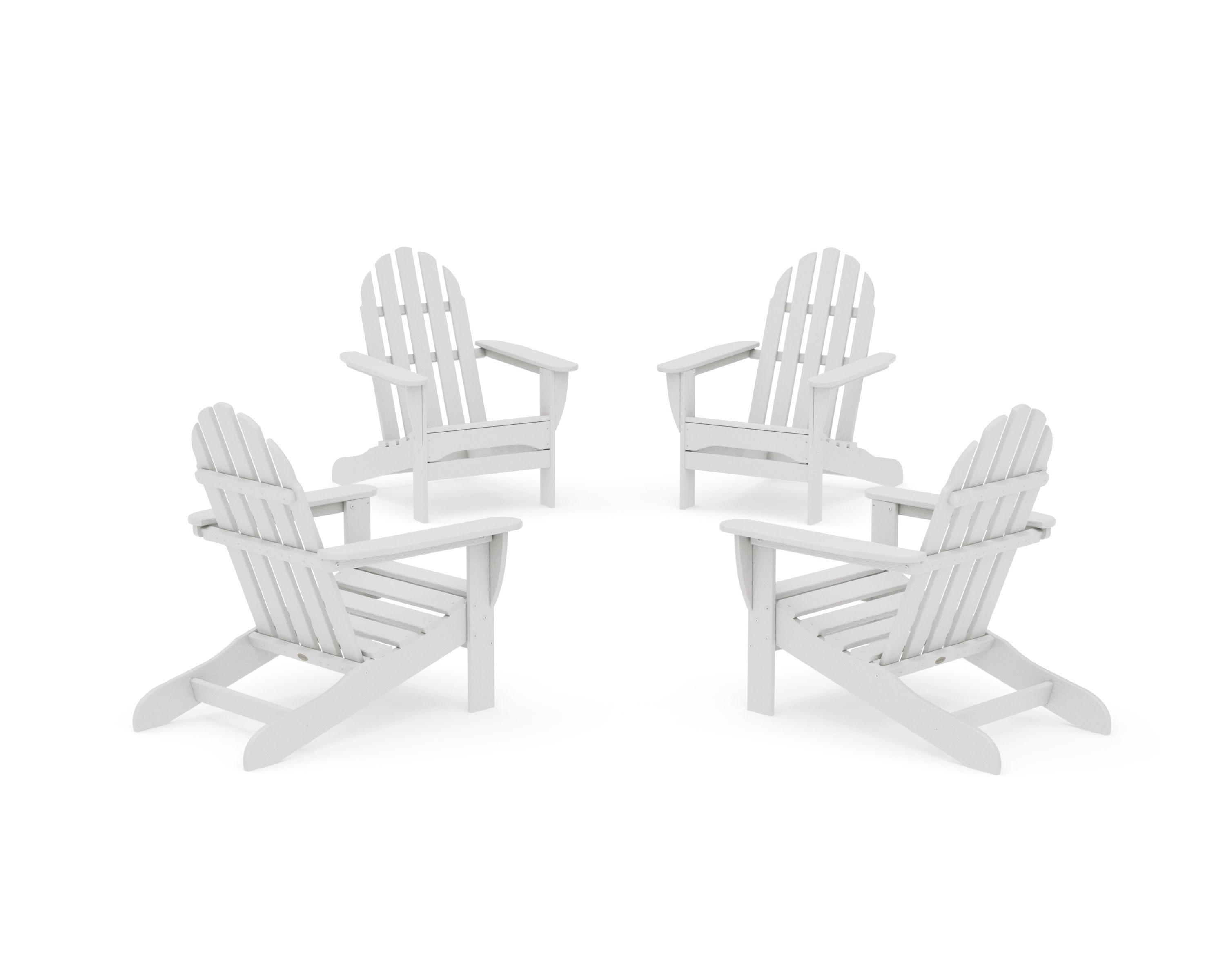 4-Piece Classic Adirondack Conversation Set in Vintage White