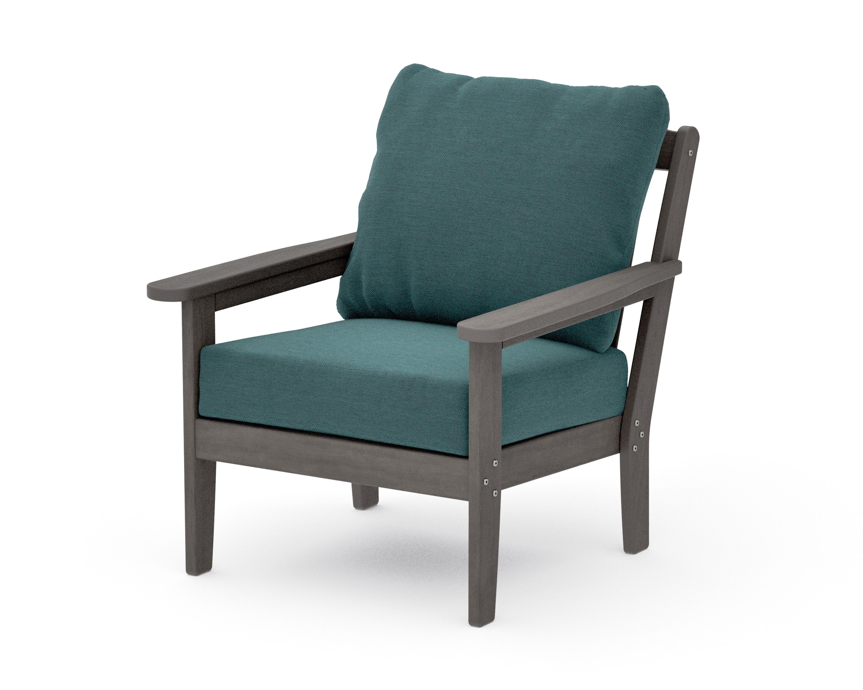 Cottage Deep Seating Chair in Driftwood / Ocean Teal