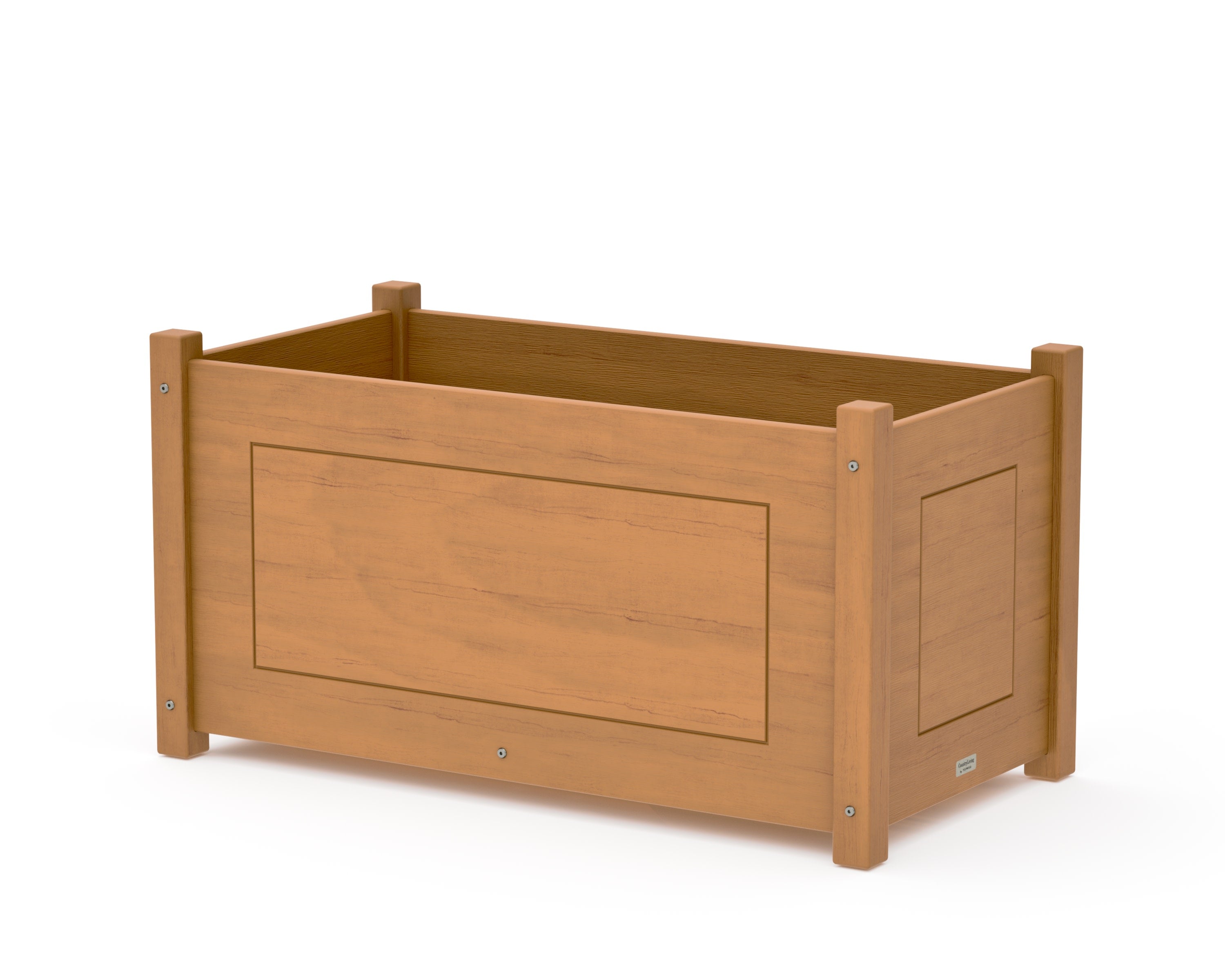 Country Living Large Rectangle Double Planter Box in Natural