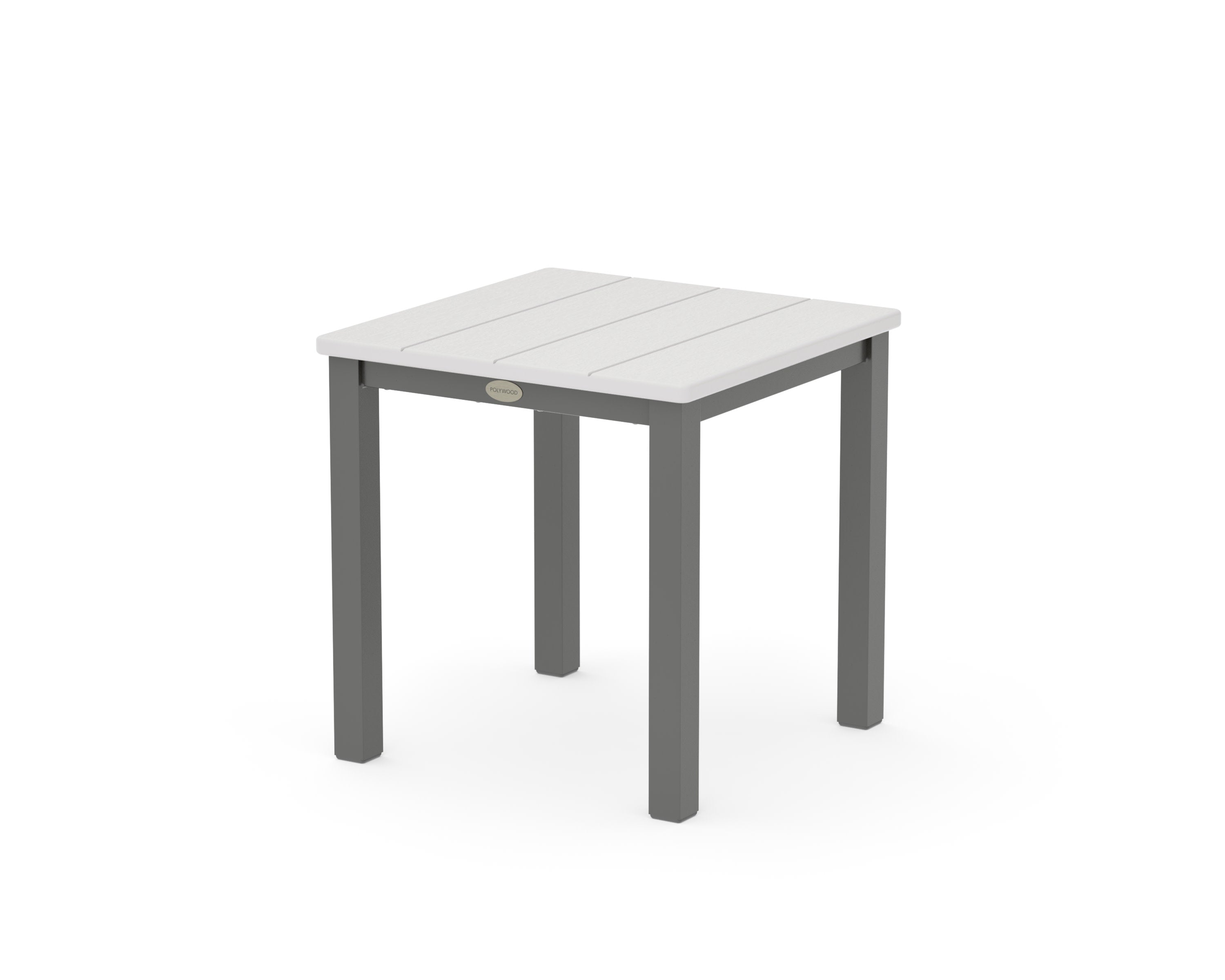 Main Street 18" Side Table in Charcoal / Vintage White