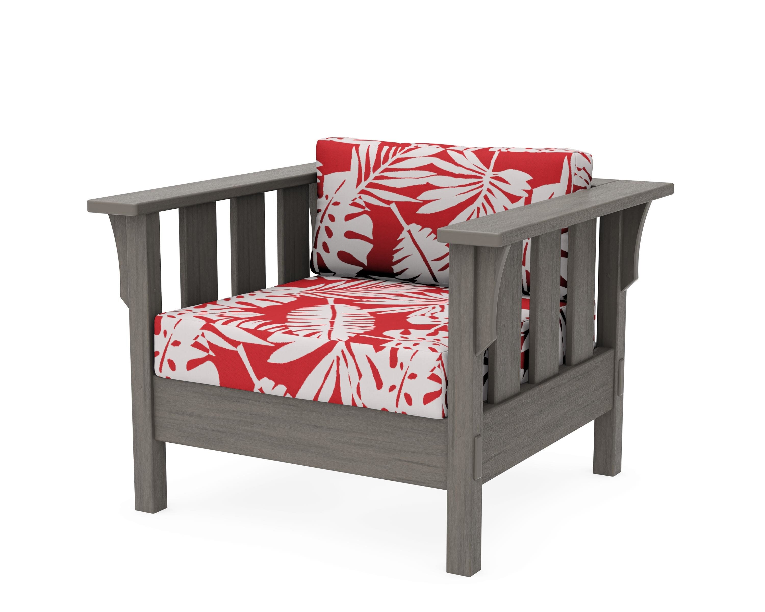 Acadia Deep Seating Chair in Driftwood / Leaf Crimson