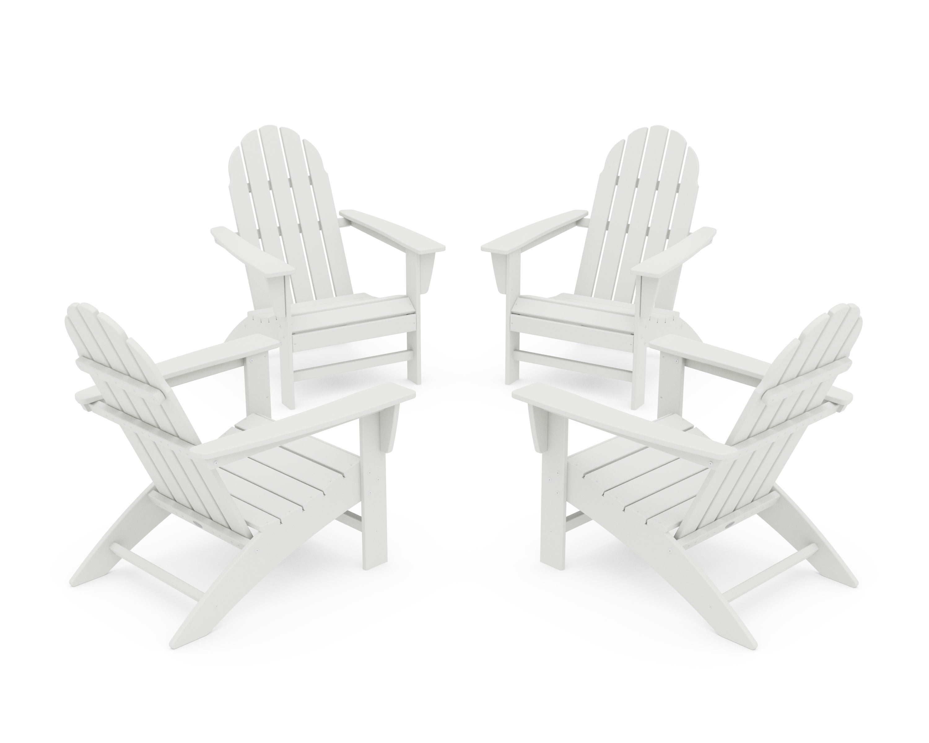 Vineyard 4-Piece Adirondack Conversation Set in Vintage White