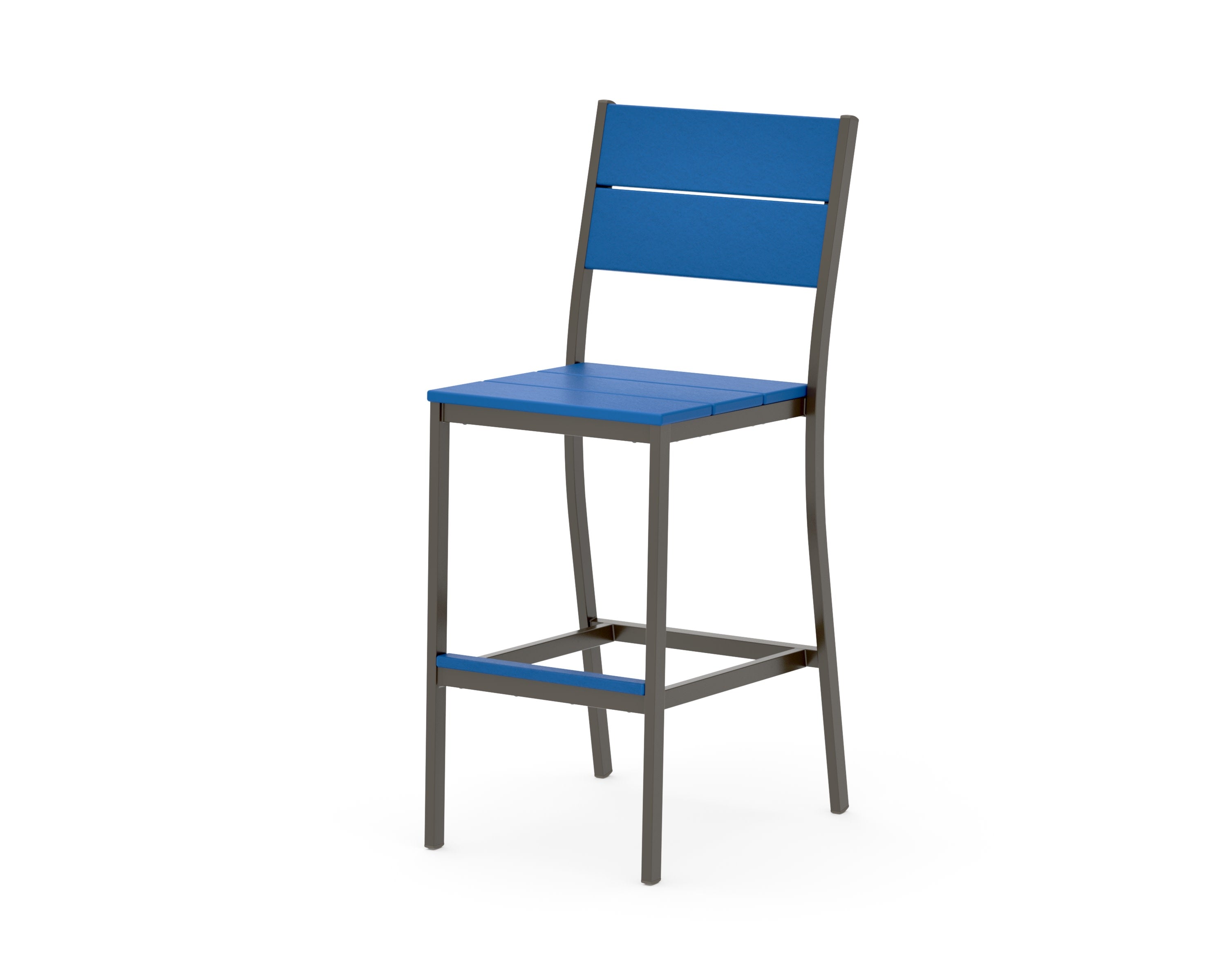 Main Street Bar Side Chair in Bronze / Pacific Blue