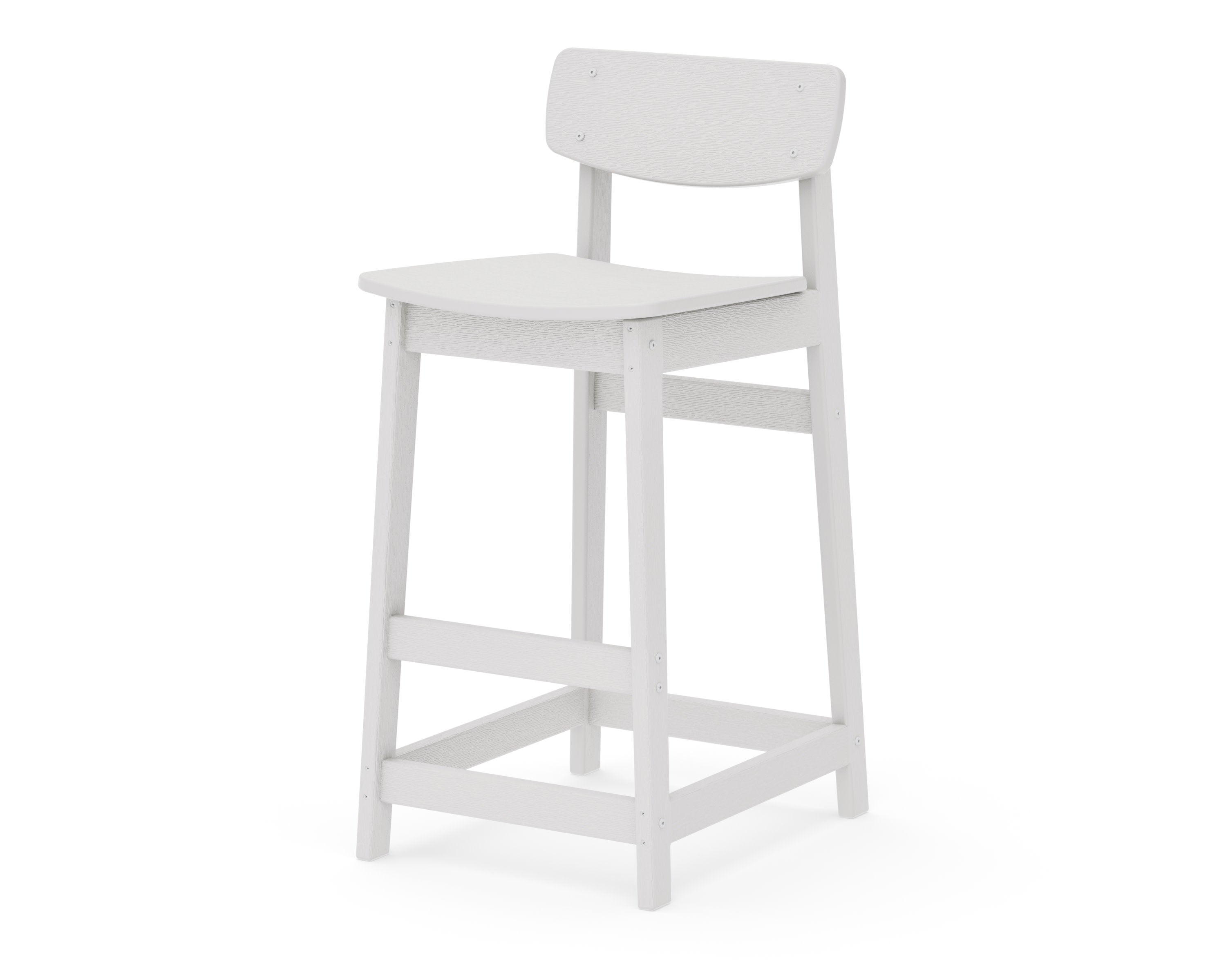 Modern Studio Urban Lowback Bar Chair in Vintage White