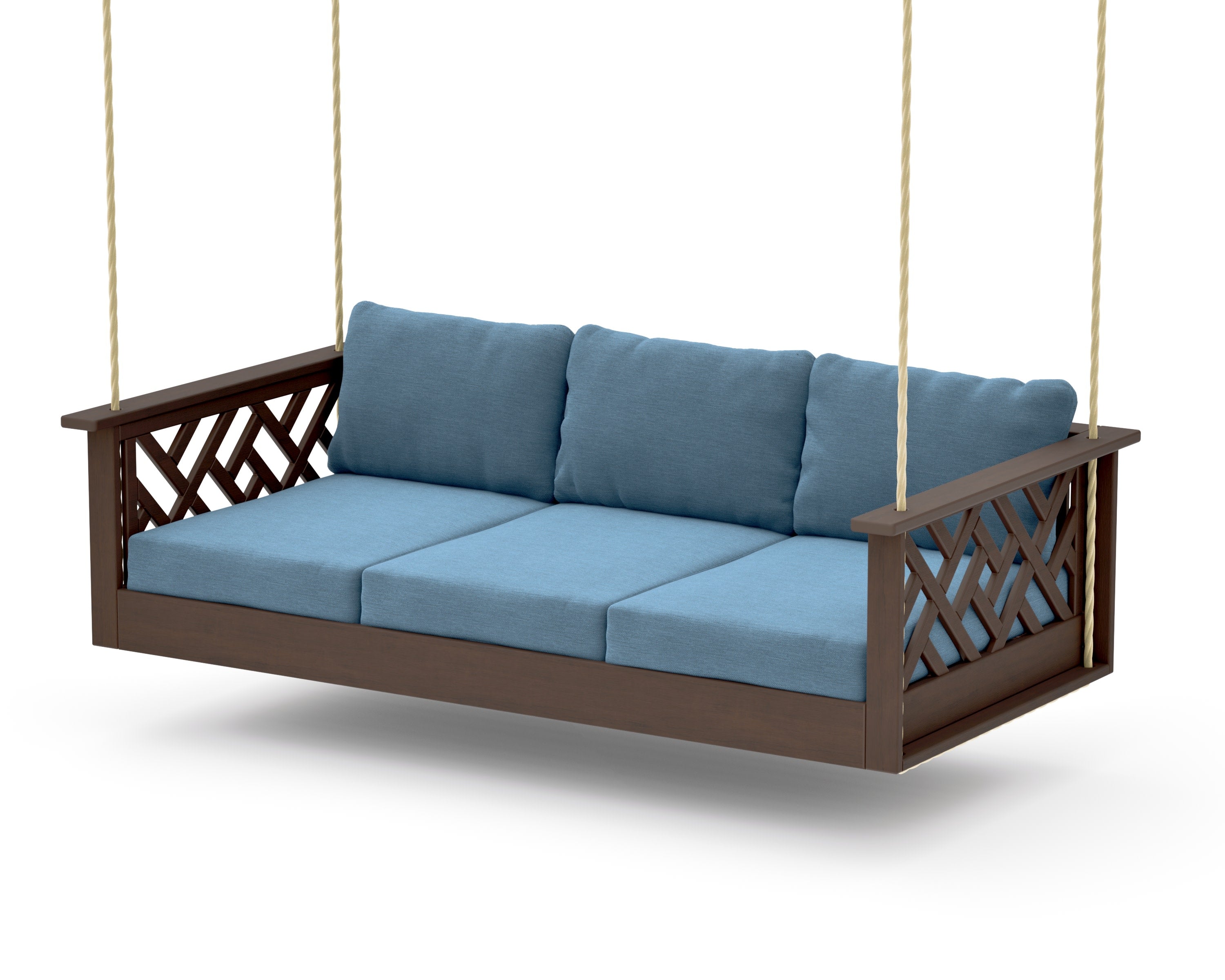 Chippendale Daybed Swing in Kona / Sky Blue