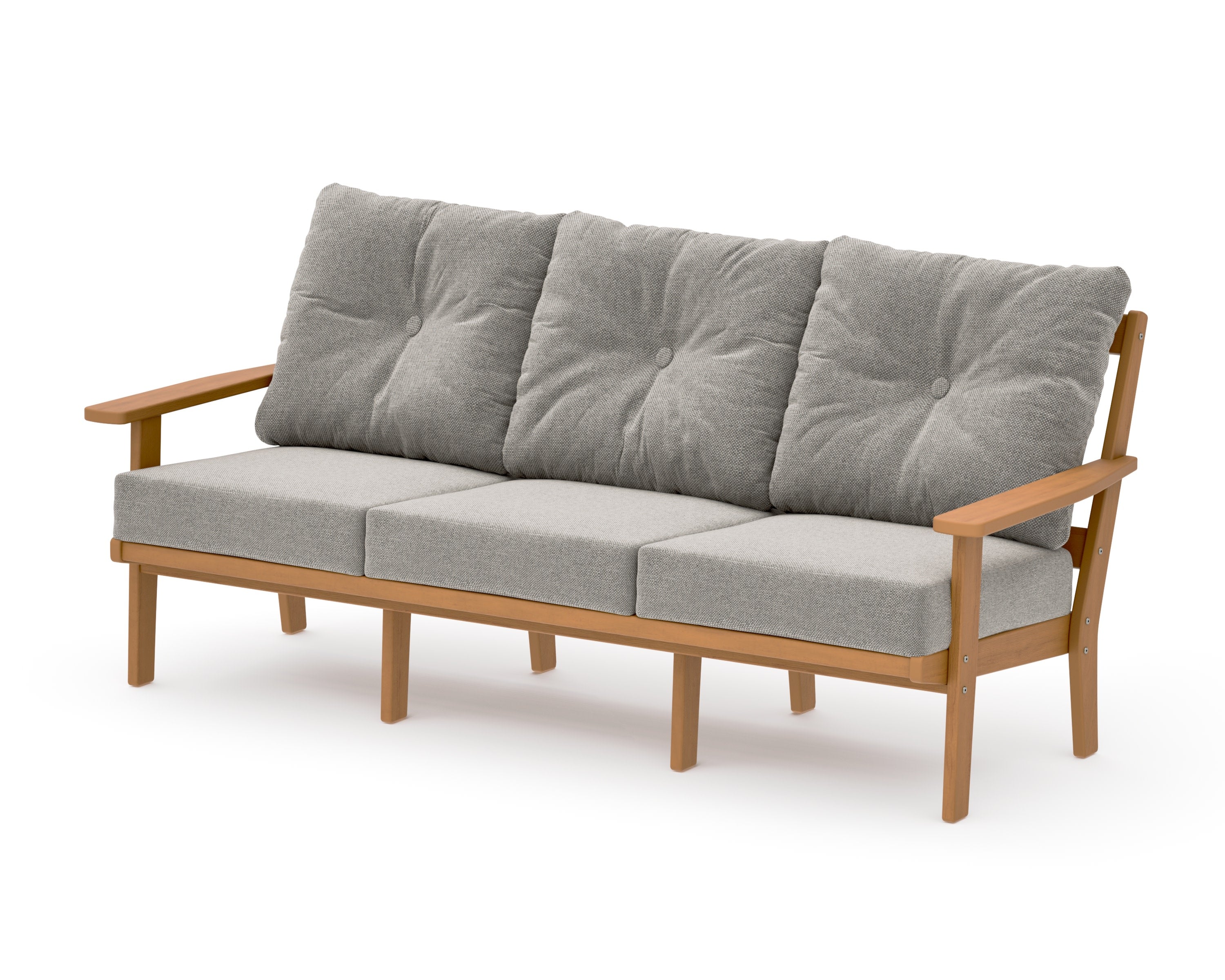 PrairieDeep Seating Sofa in Natural / Weathered Tweed