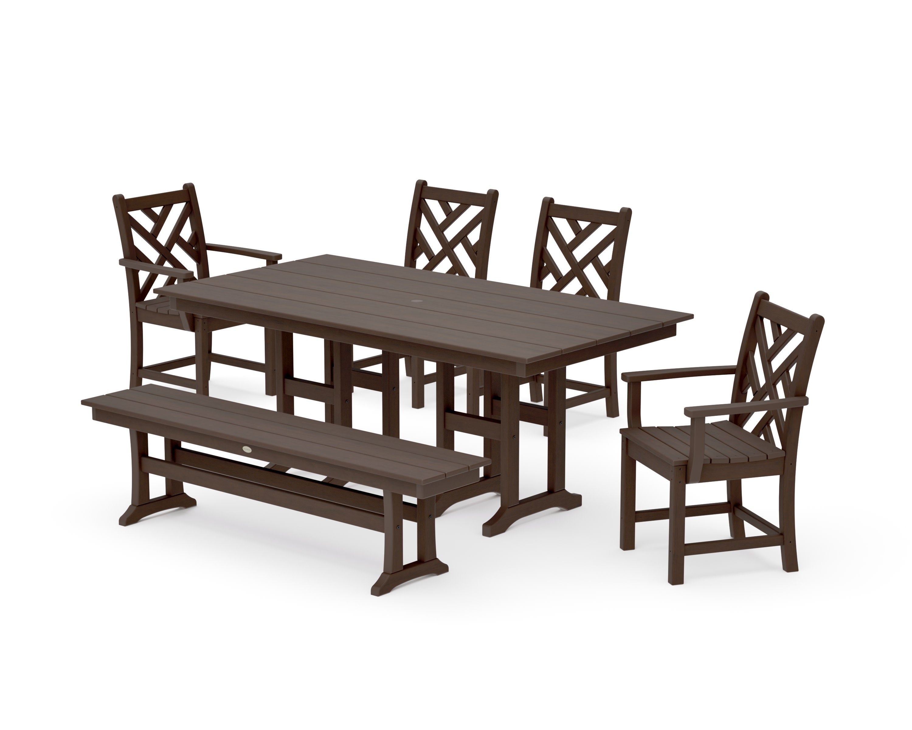 Chippendale 6-Piece Farmhouse Dining Set in Kona