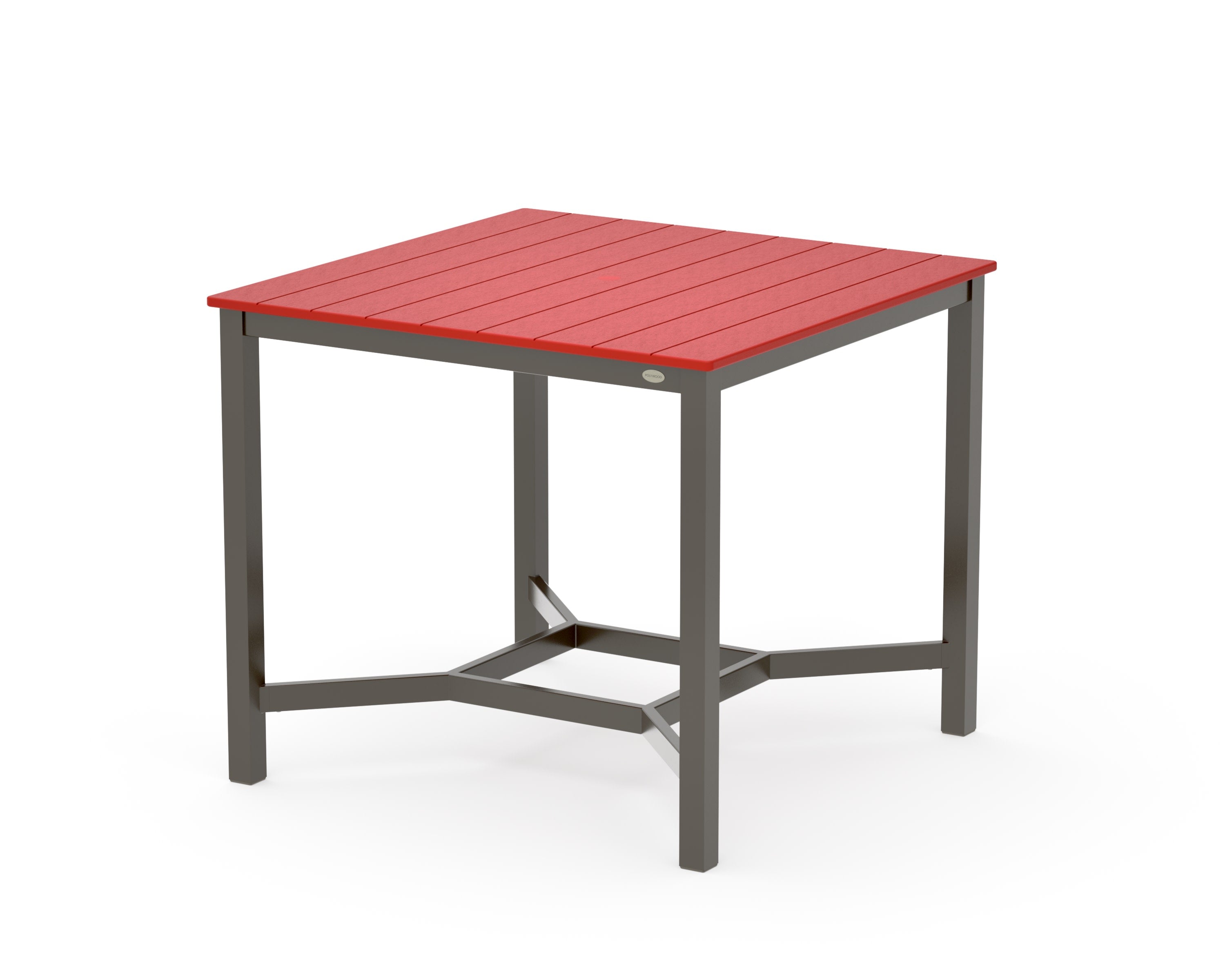 Main Street 42 x 42 Counter Table in Bronze / Sunset Red