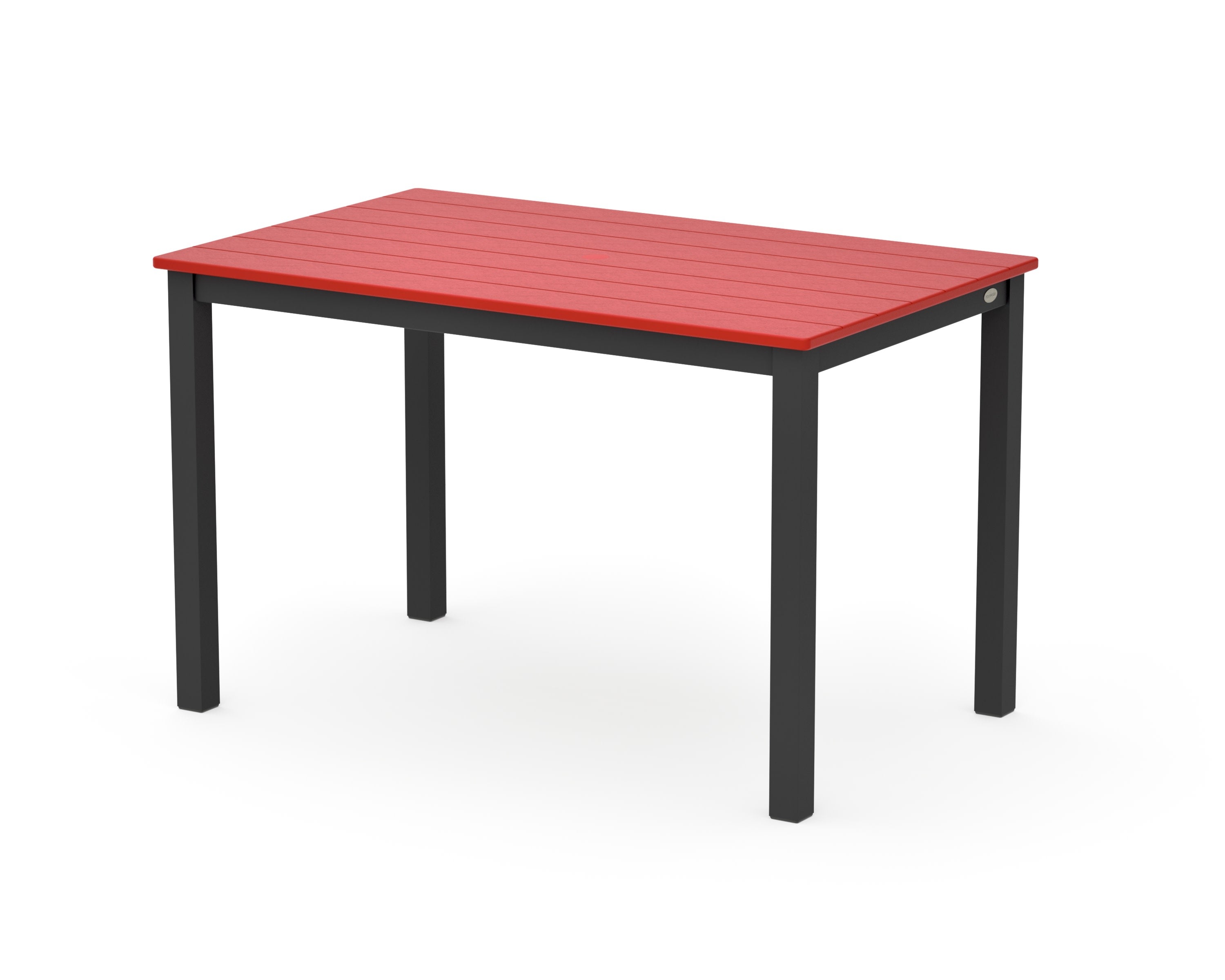Main Street 30 x 48 Dining Table in Black / Sunset Red