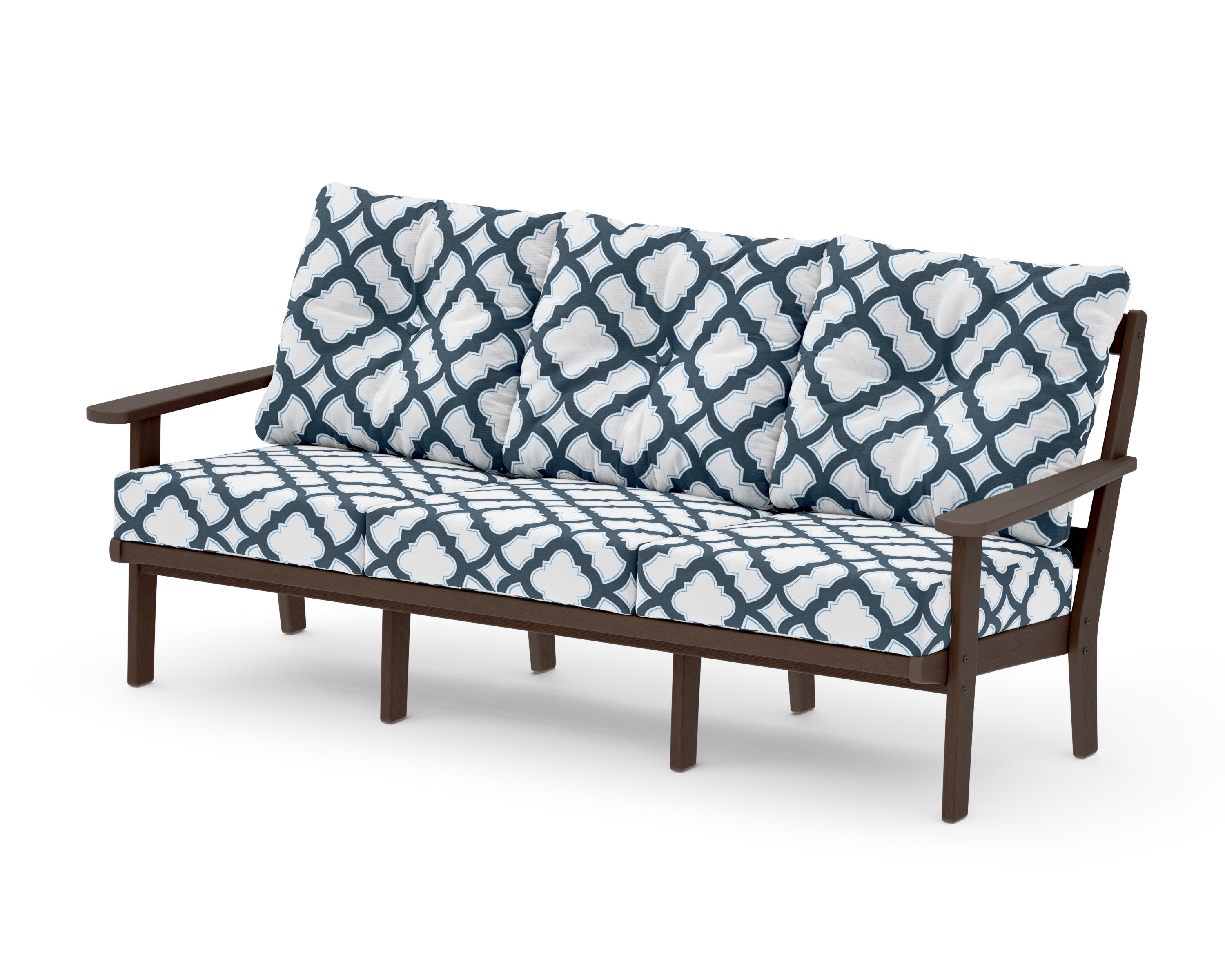 Mission Deep Seating Sofa in Kona / Trellis Marine Indigo