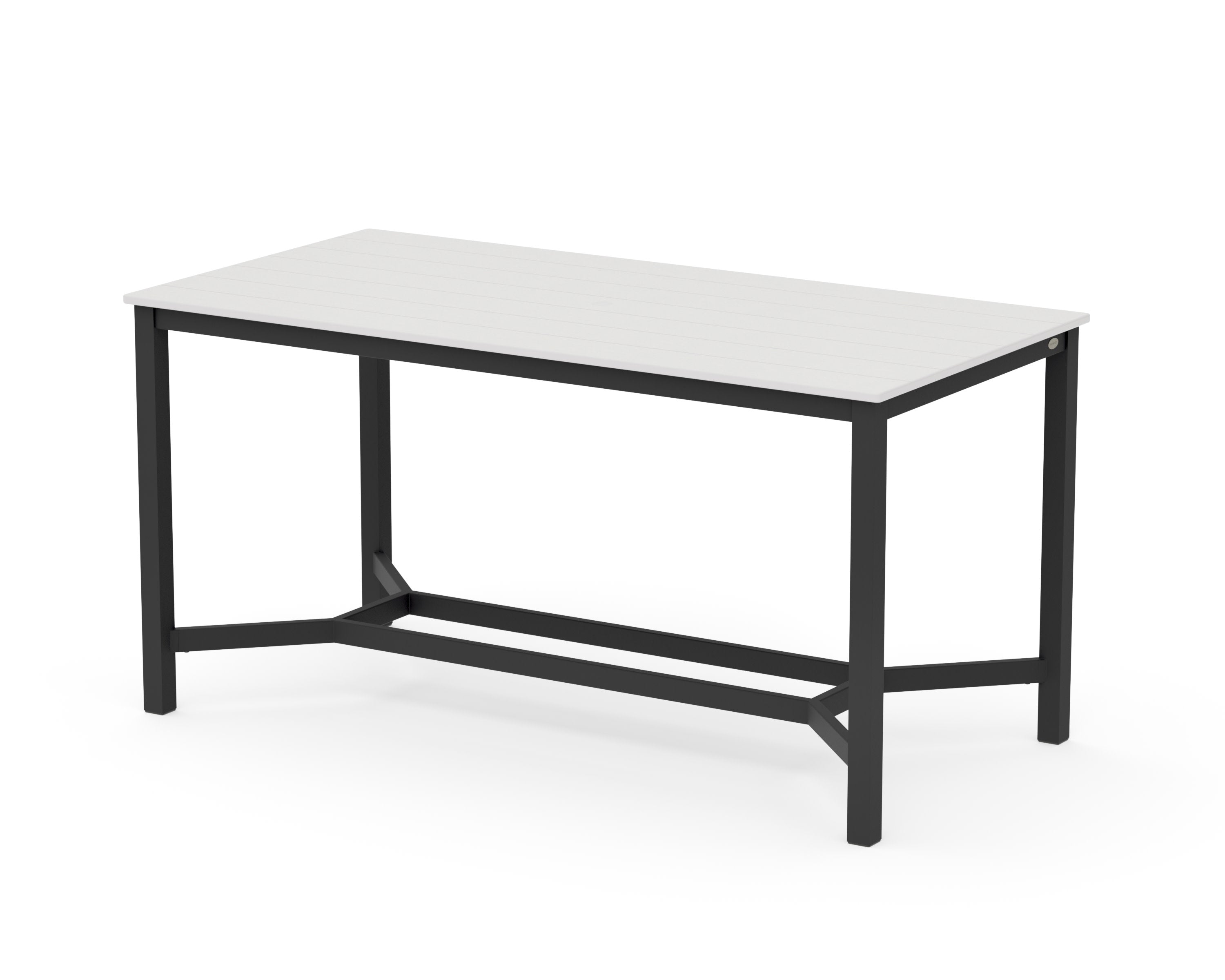Main Street 36 x 72 Counter Table in Black / Vintage White