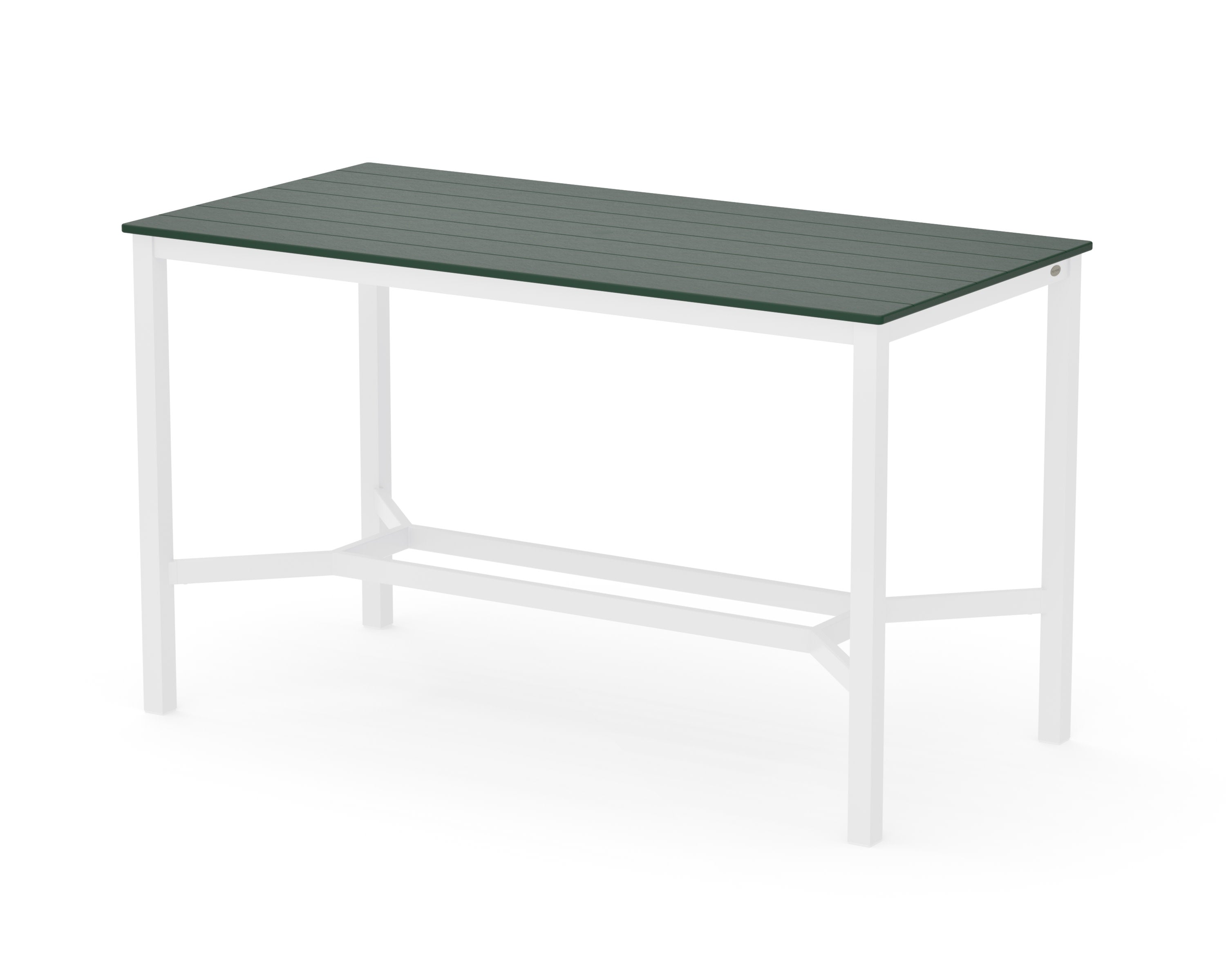 Main Street 36 x 72 Bar Table in White / Green