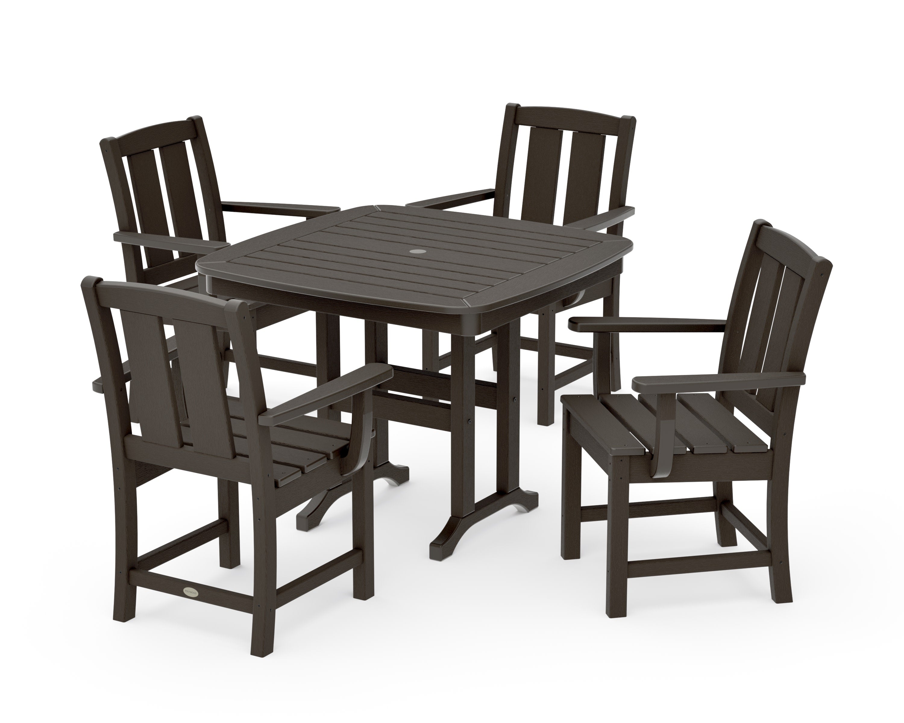 Mission 5-Piece Dining Set in Vintage Coffee