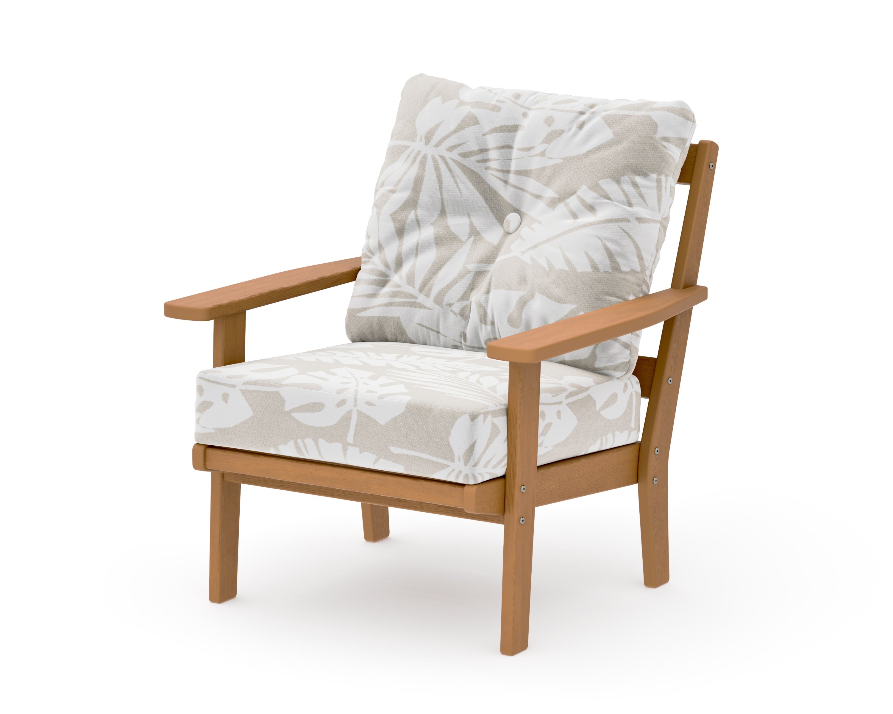 Prairie Deep Seating Chair in Natural / Leaf Dune Burlap