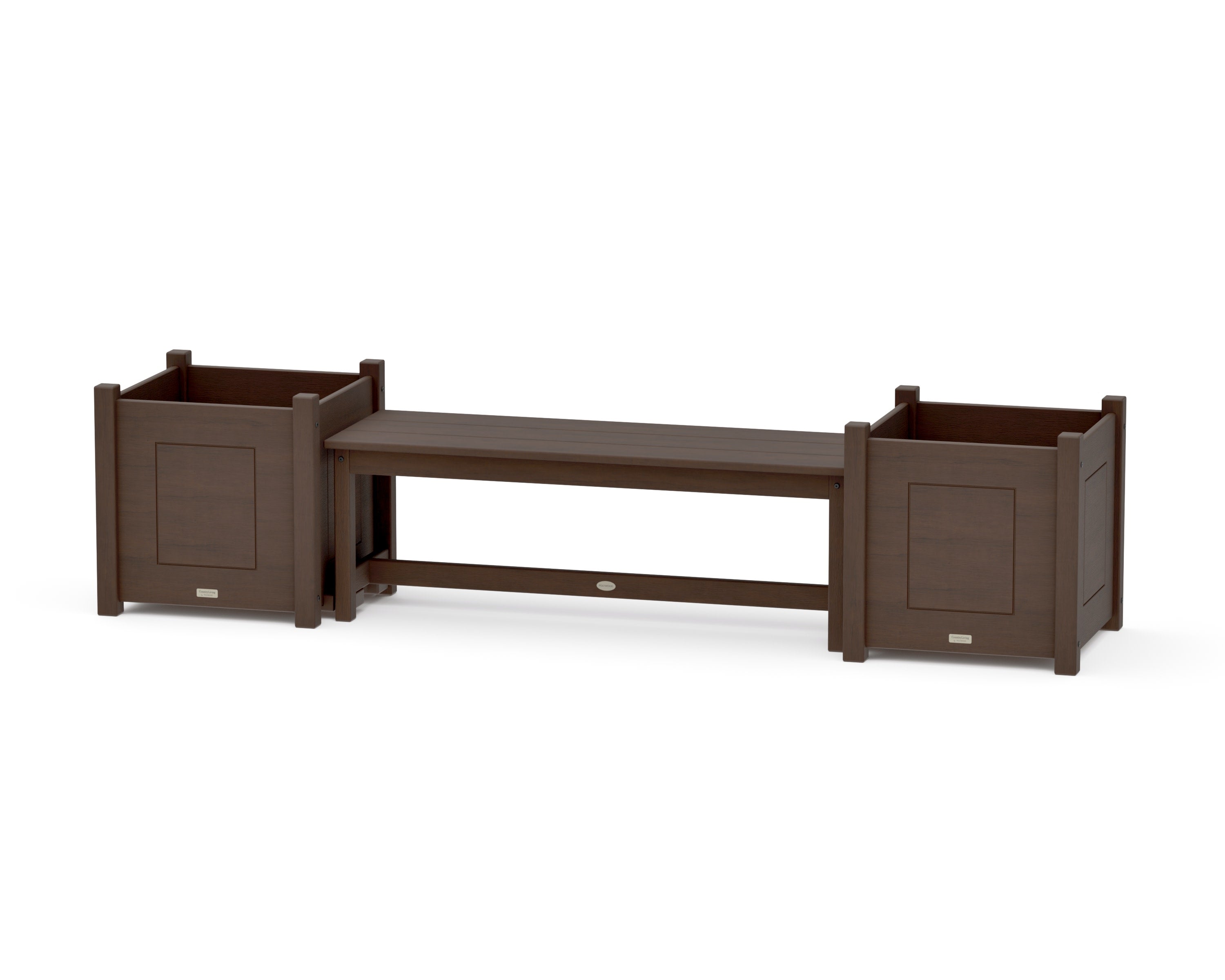 48" Country Living Straight Planter Bench Set - Large in Kona
