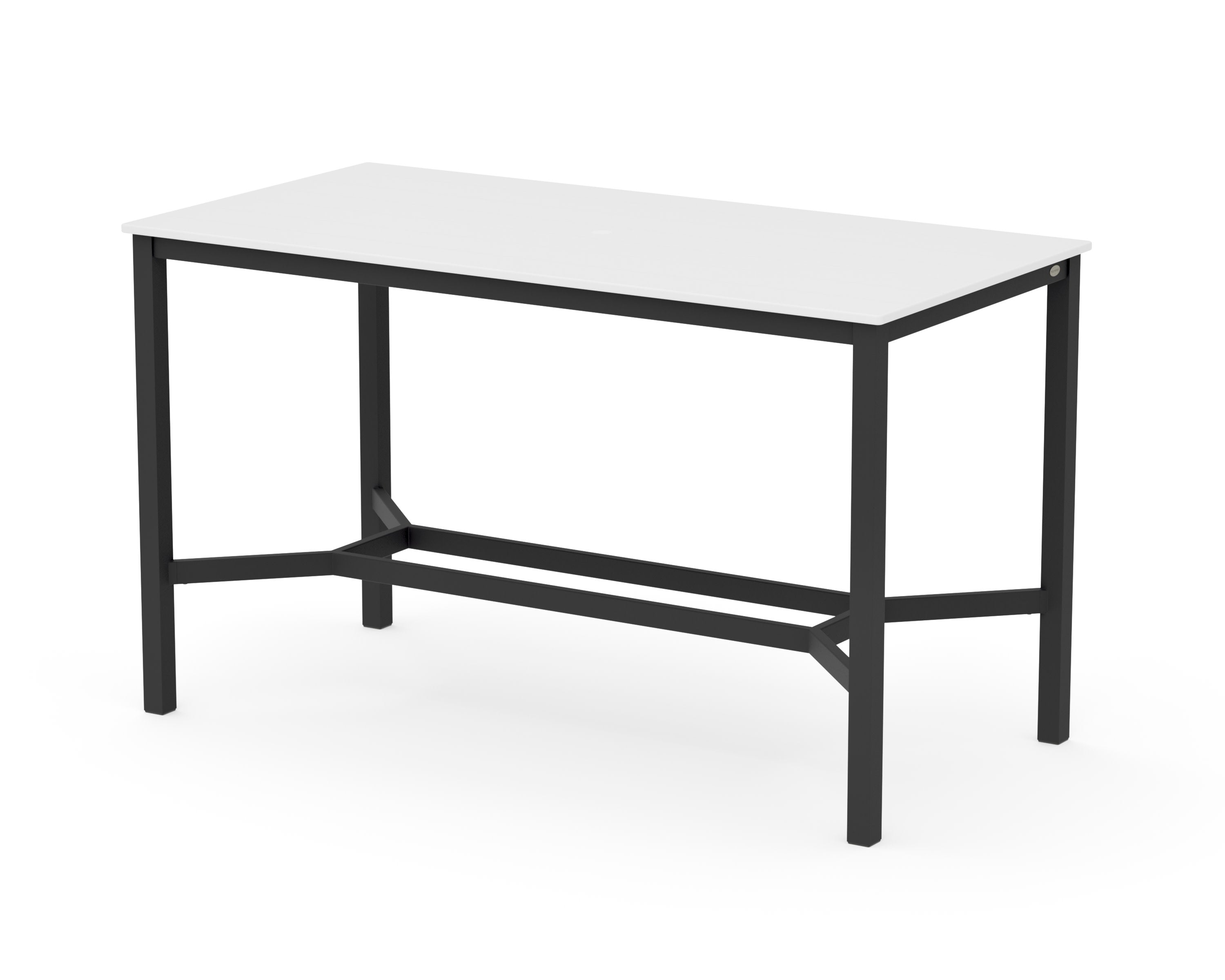 Main Street 36 x 72 Bar Table in Black / White