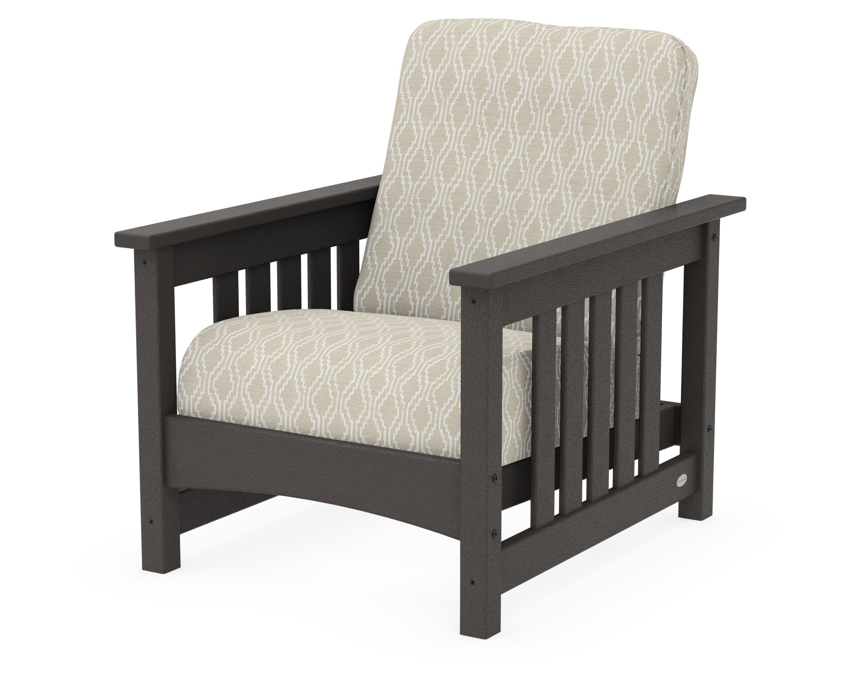Club Mission Chair in Vintage Coffee / Solve Linen