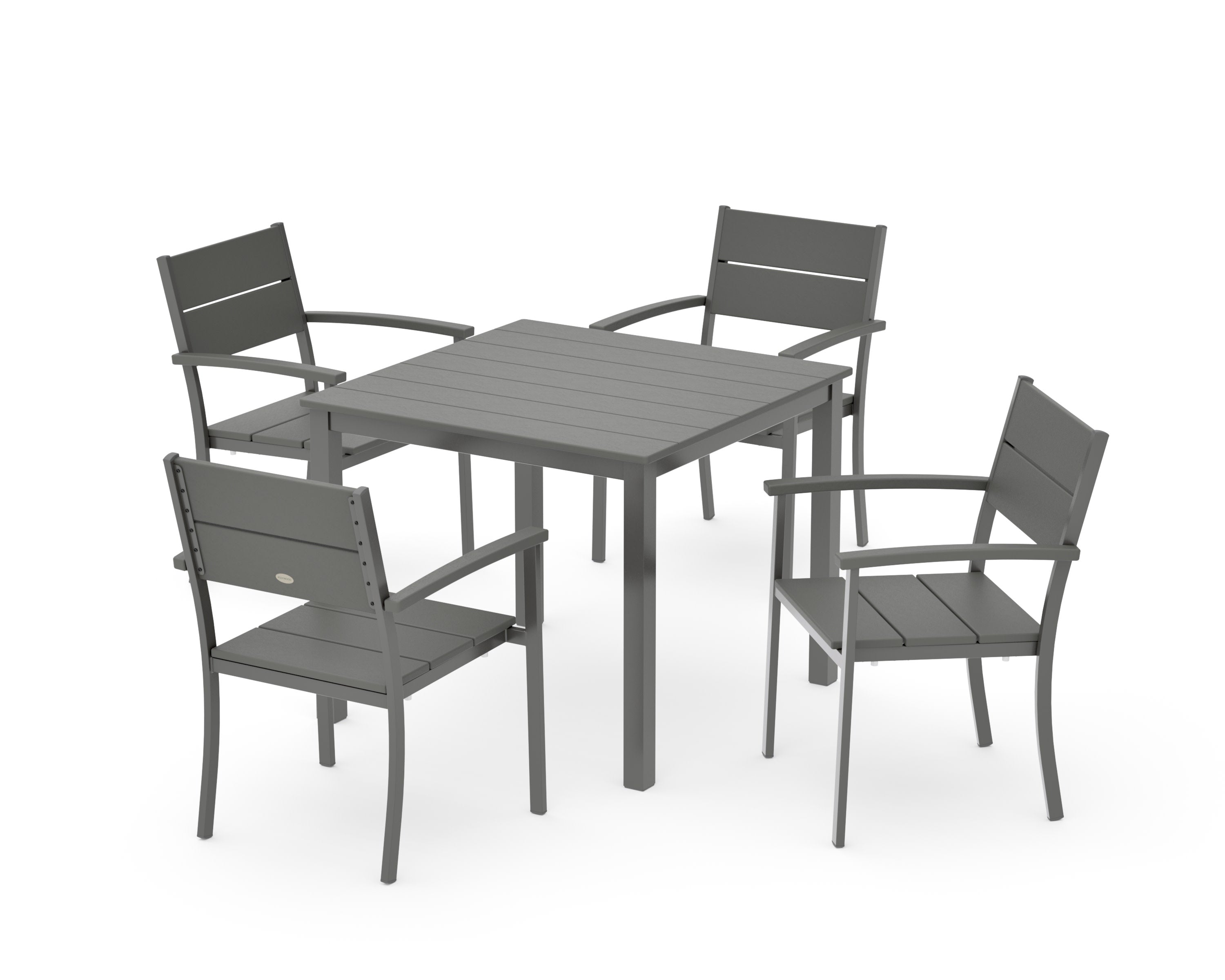 Main Street 5-Piece Dining Set in Charcoal / Slate Grey