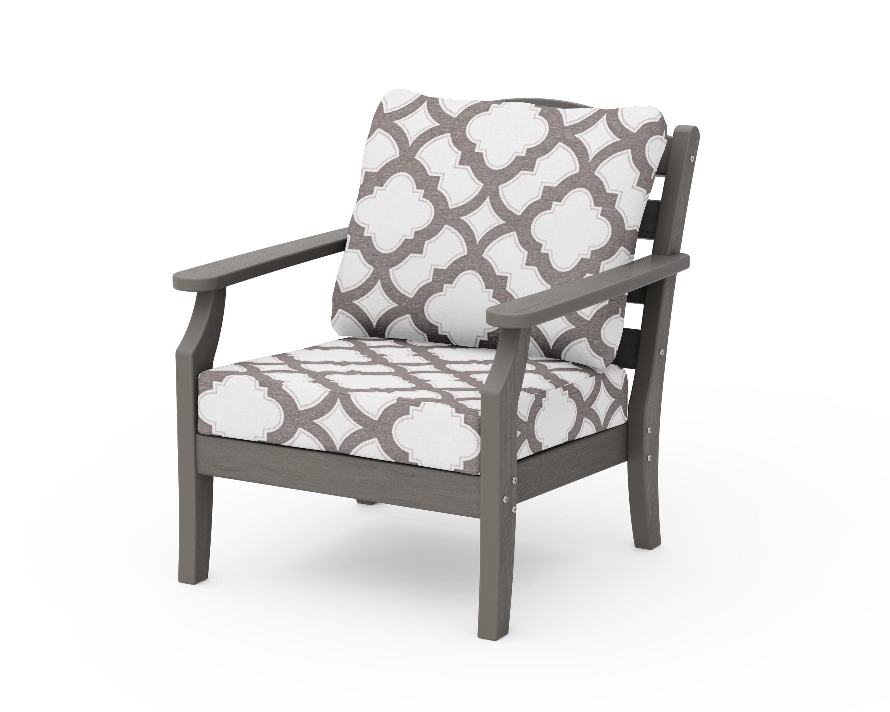 Savannah Deep Seating Chair in Driftwood / Trellis Grey Mist