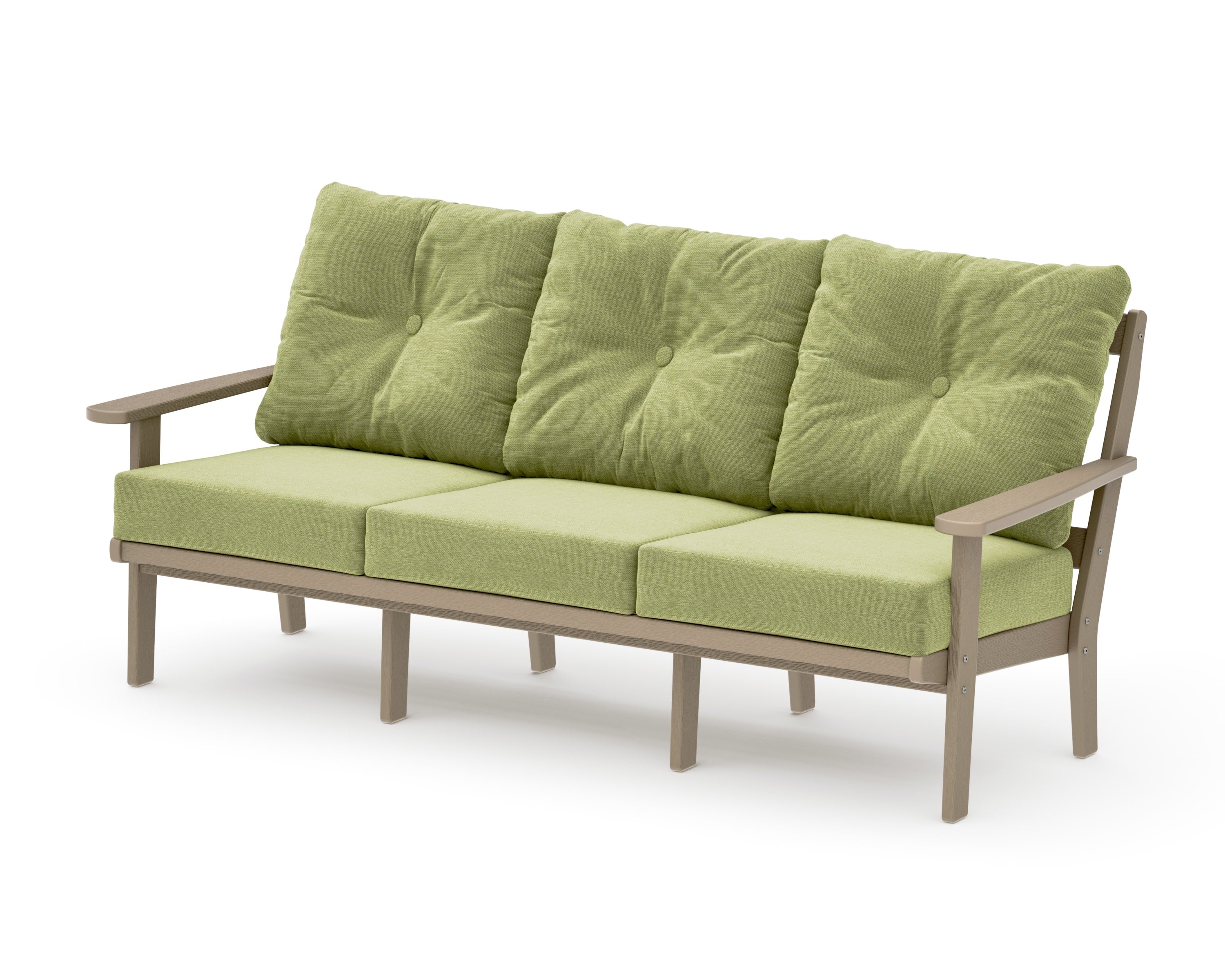 Mission Deep Seating Sofa in Vintage Sahara / Chartreuse Boucle
