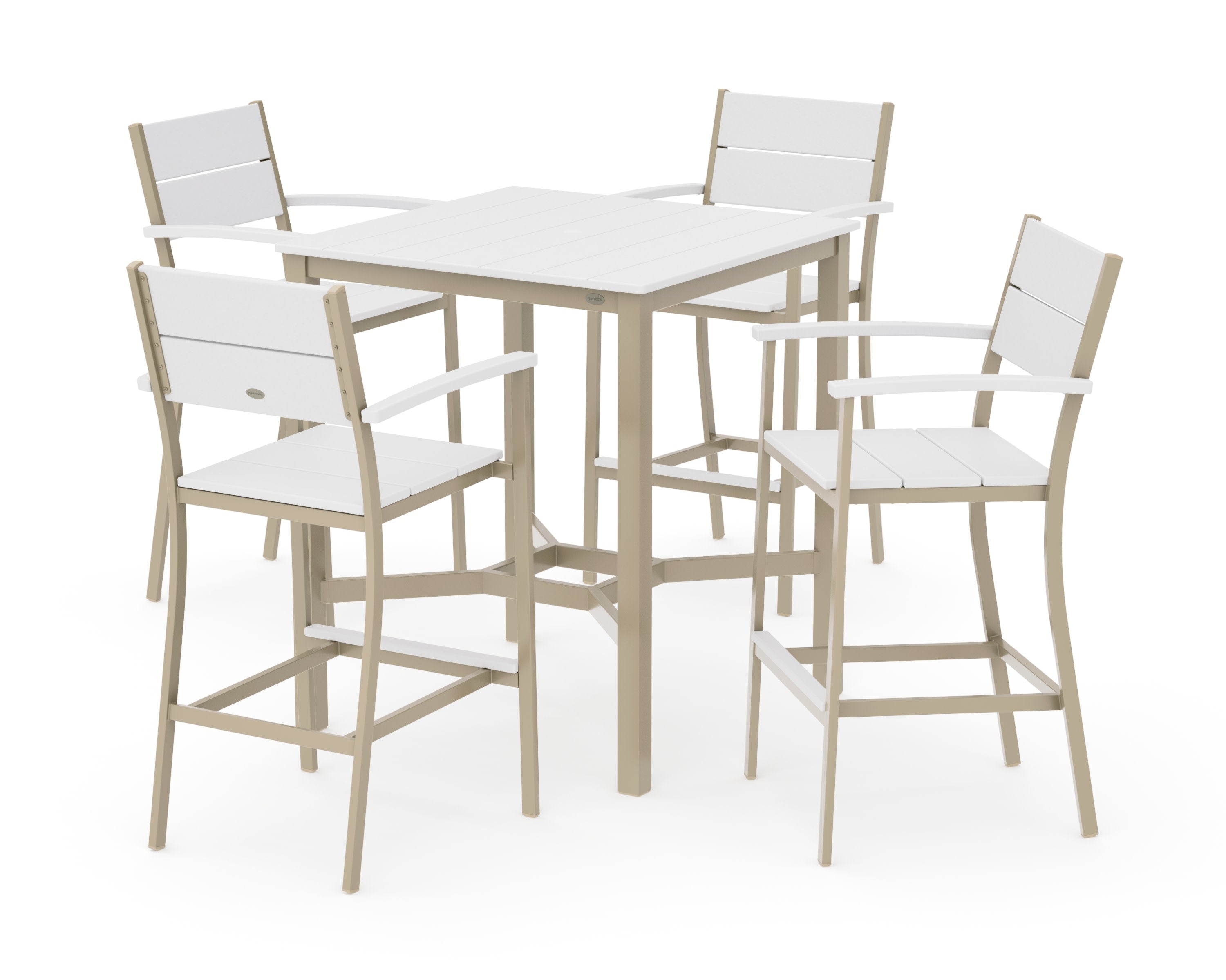 Main Street 5-Piece Bar Set in Sand / White