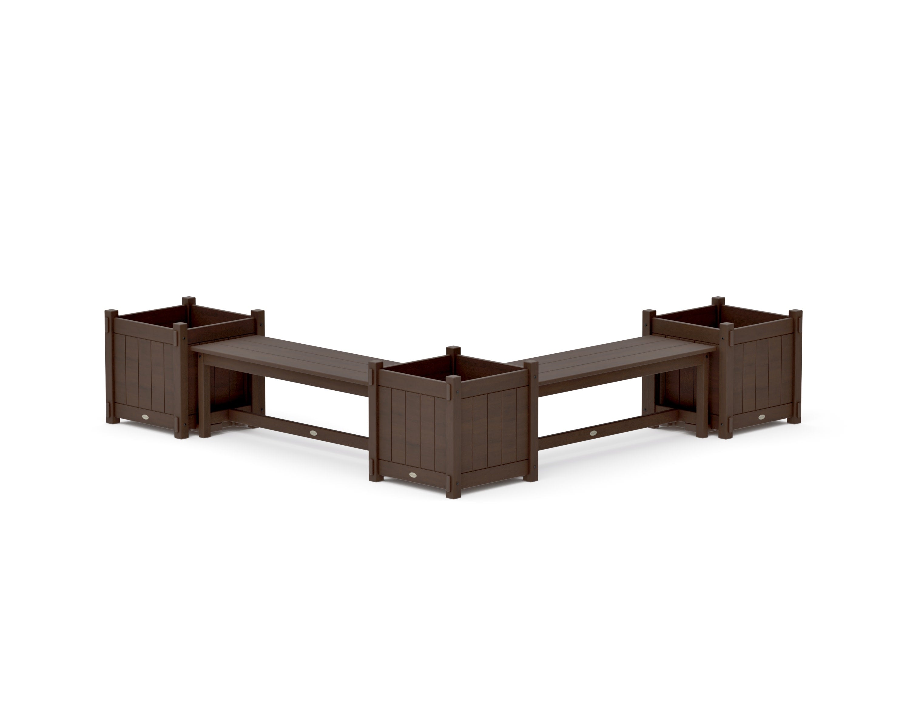 48" Vineyard L- Shaped Planter Bench Corner Set - Large in Kona