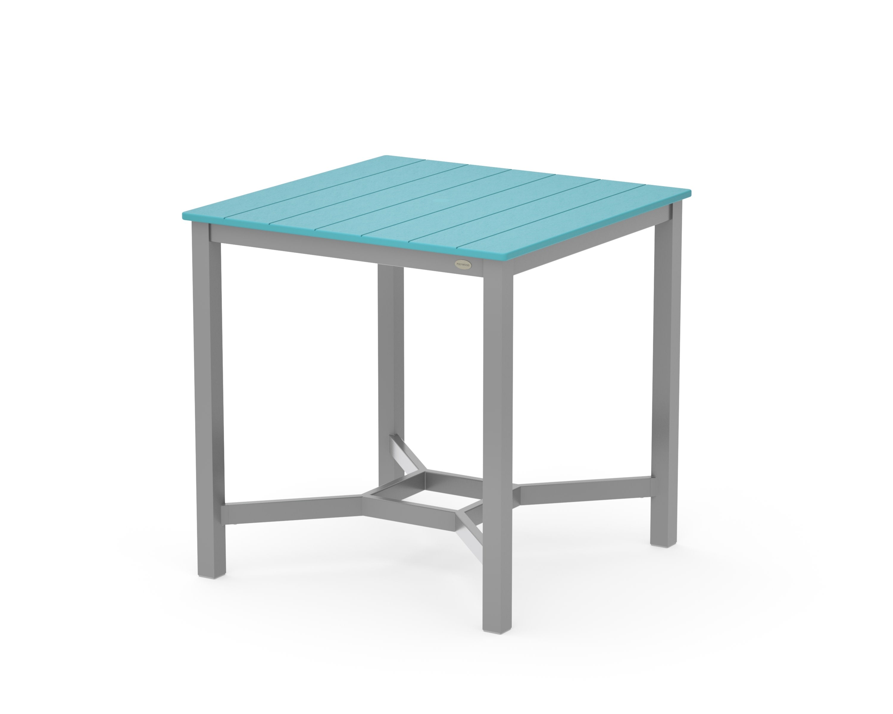 Main Street 36 x 36 Counter Table in Silver / Aruba