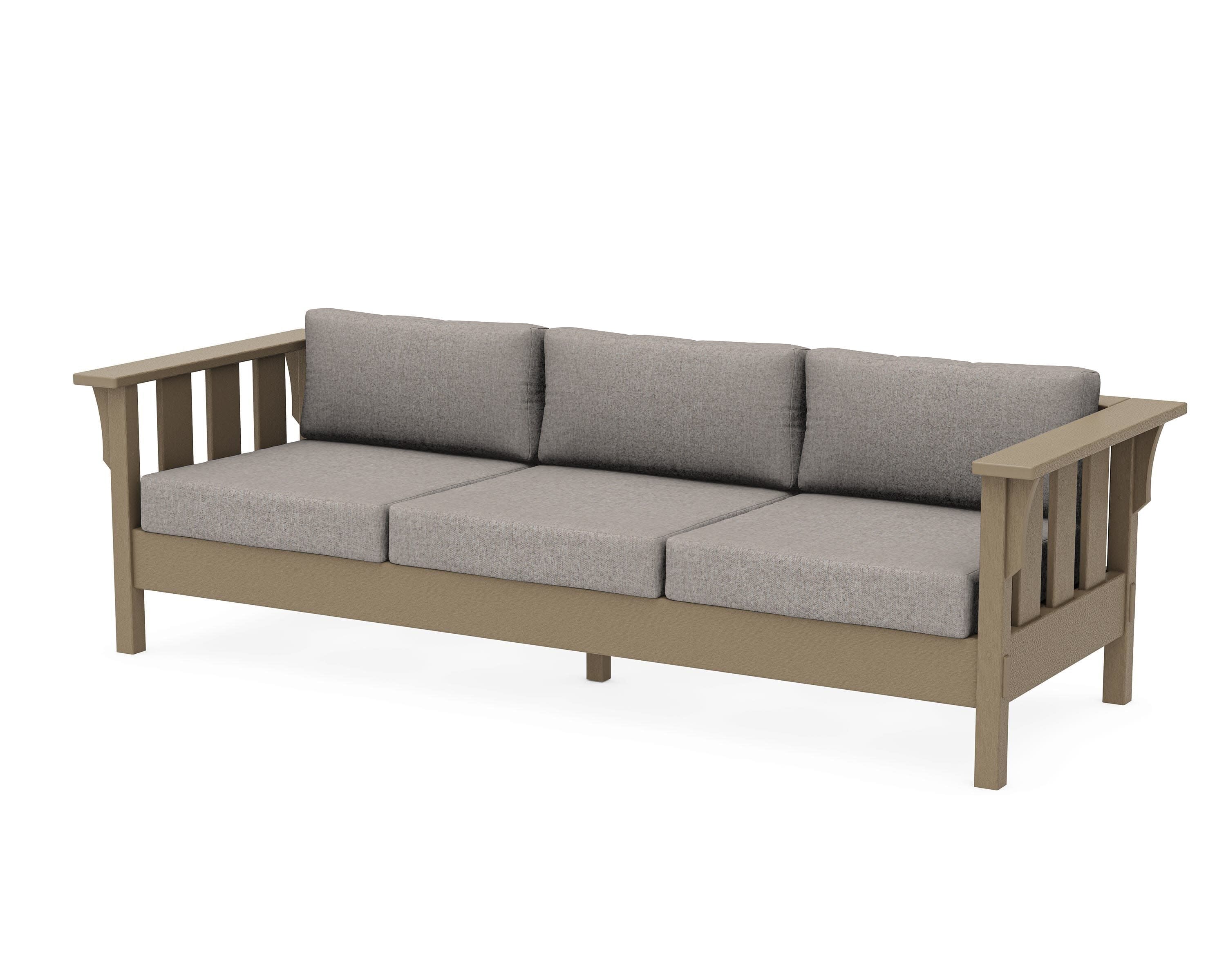 Acadia Deep Seating Sofa in Vintage Sahara / Weathered Tweed
