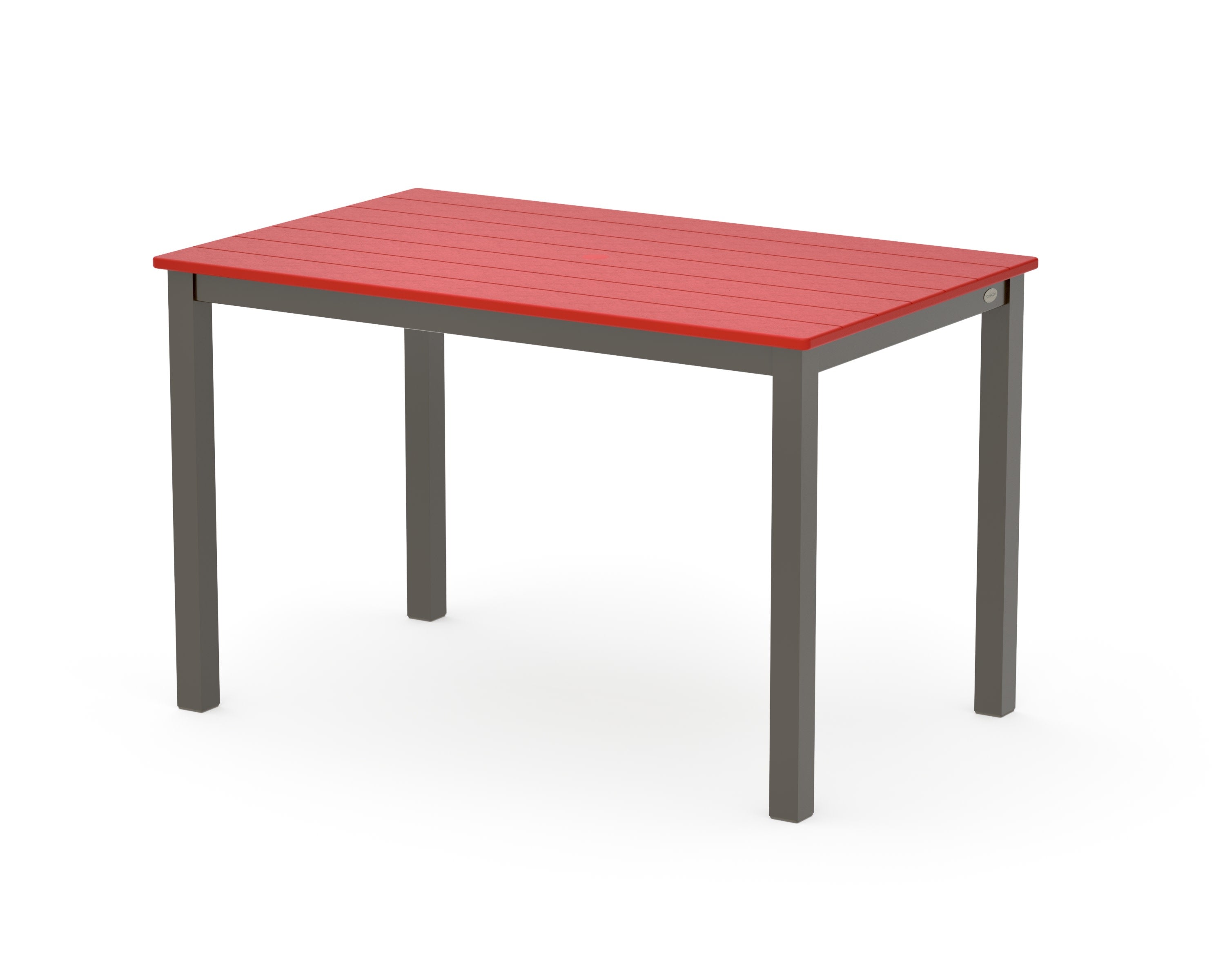 Main Street 30 x 48 Dining Table in Bronze / Sunset Red