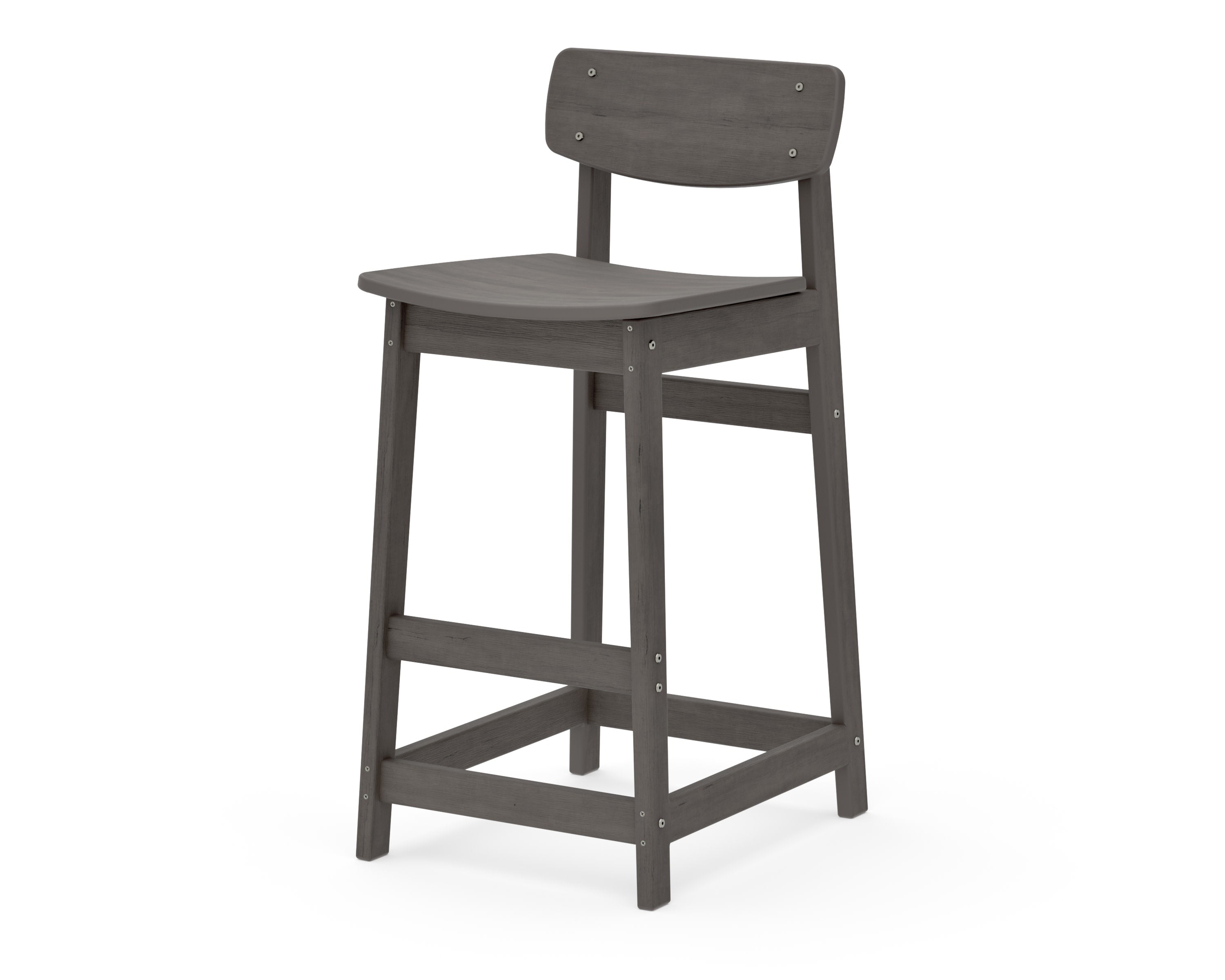 Modern Studio Urban Lowback Bar Chair in Driftwood
