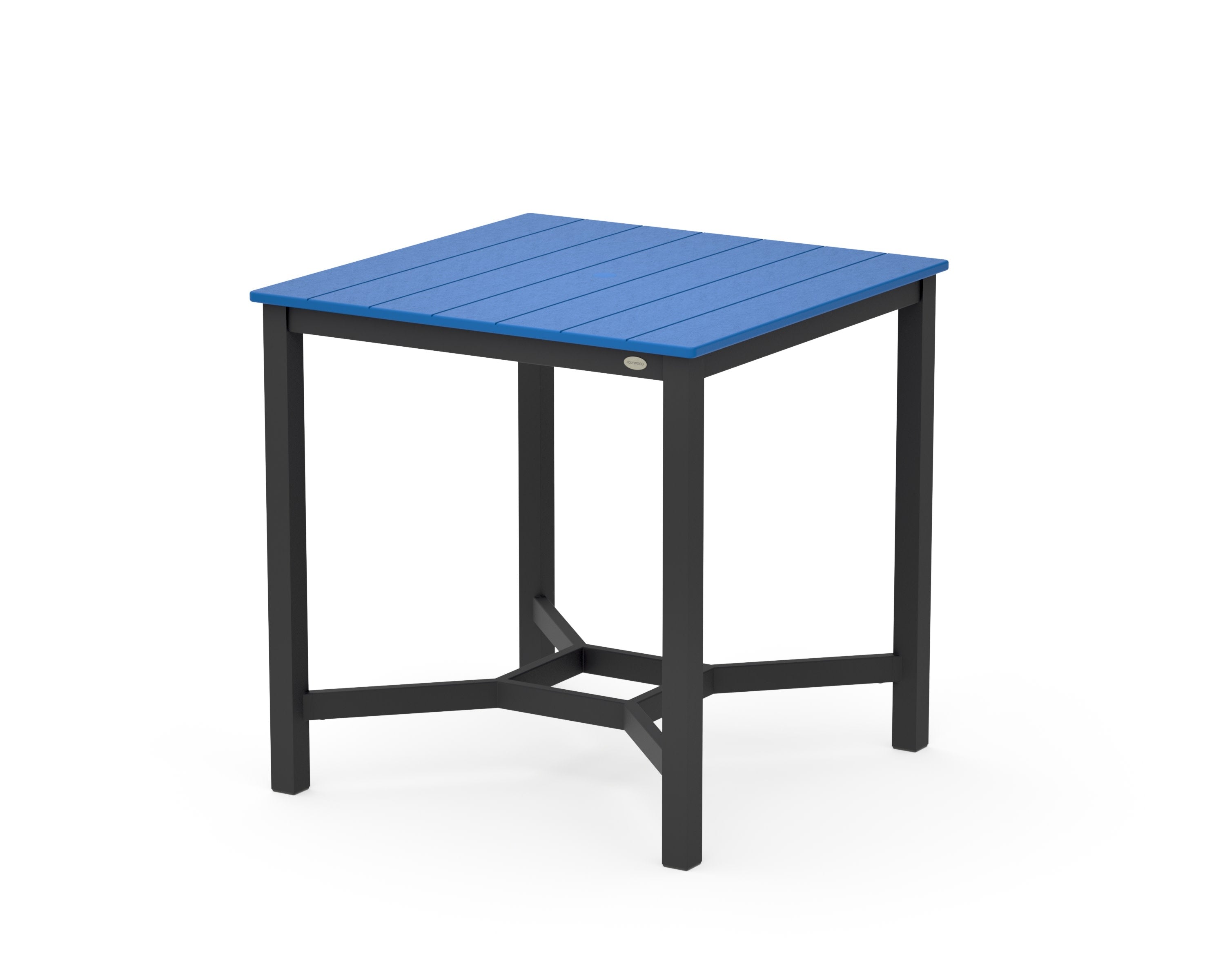 Main Street 36 x 36 Counter Table in Black / Pacific Blue