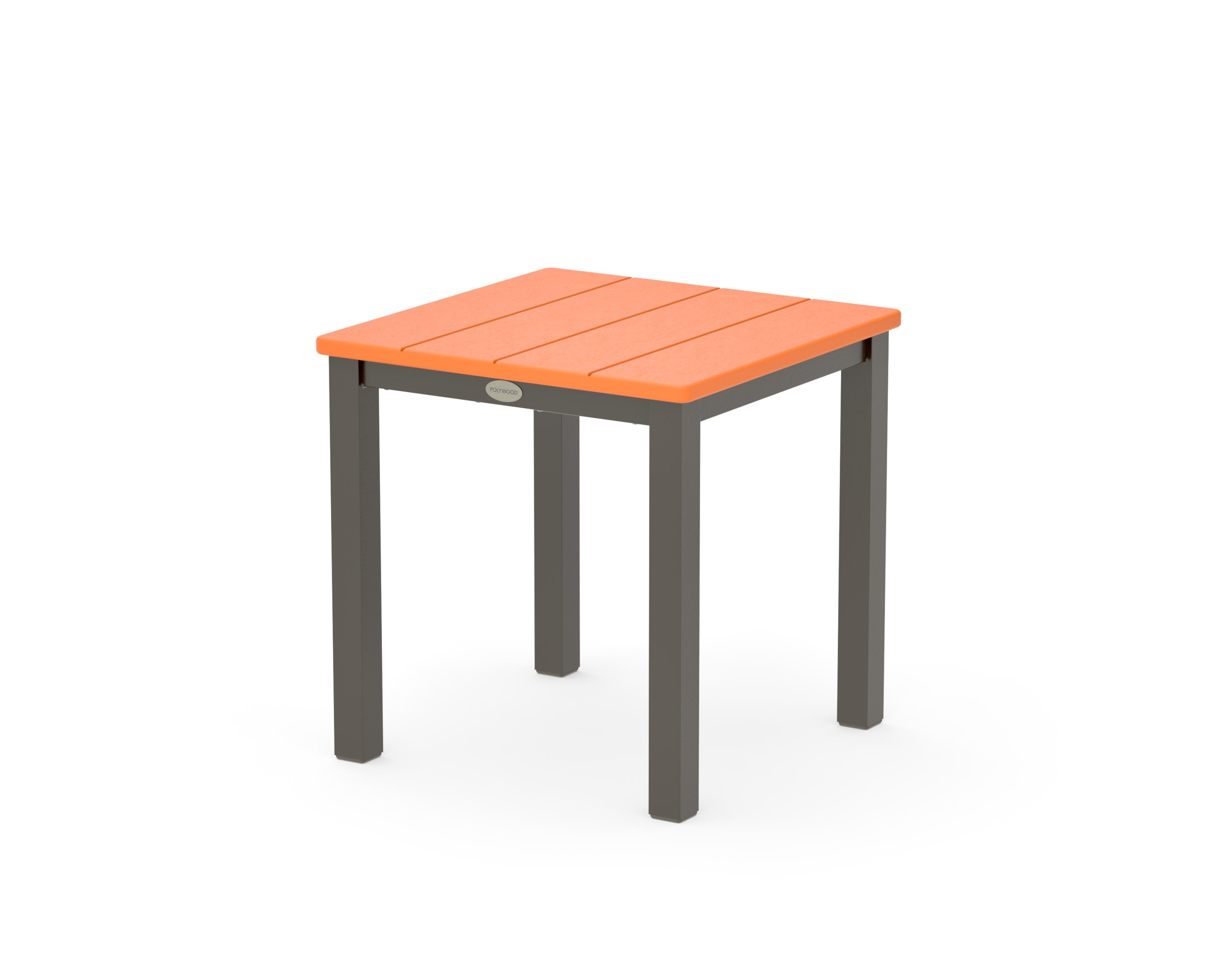 Main Street 18" Side Table in Bronze / Tangerine