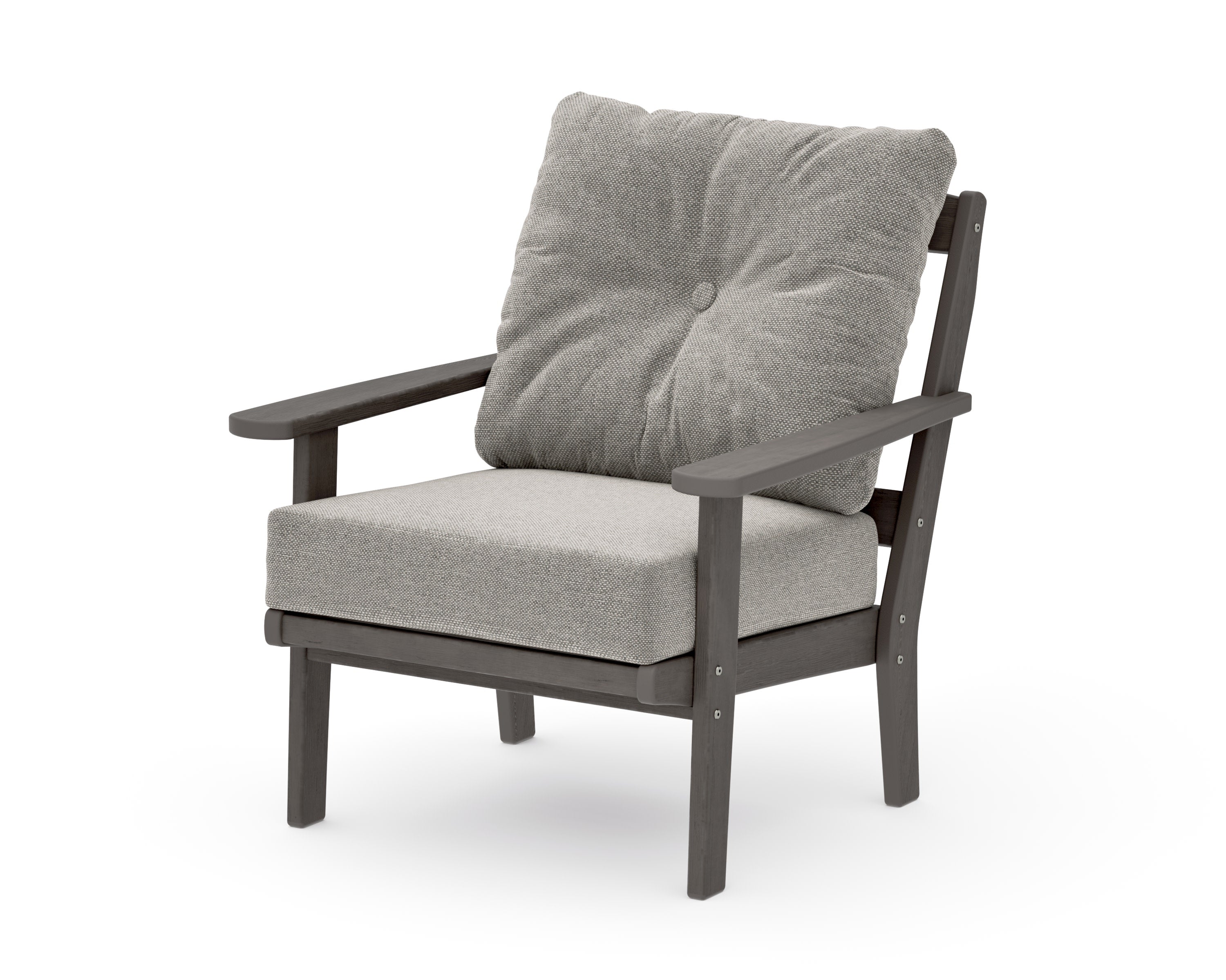 Mission Deep Seating Chair in Driftwood / Weathered Tweed