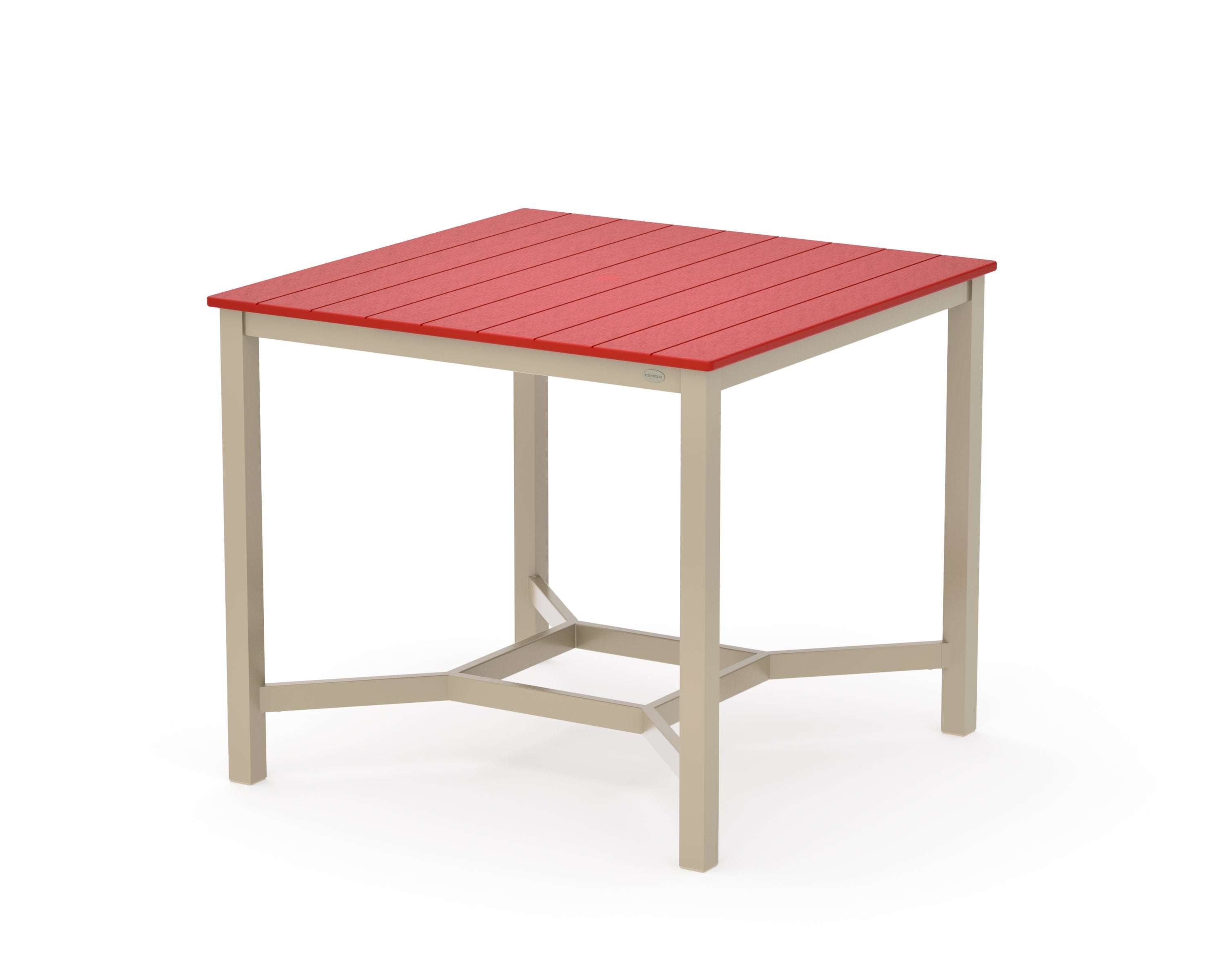 Main Street 42 x 42 Counter Table in Sand / Sunset Red
