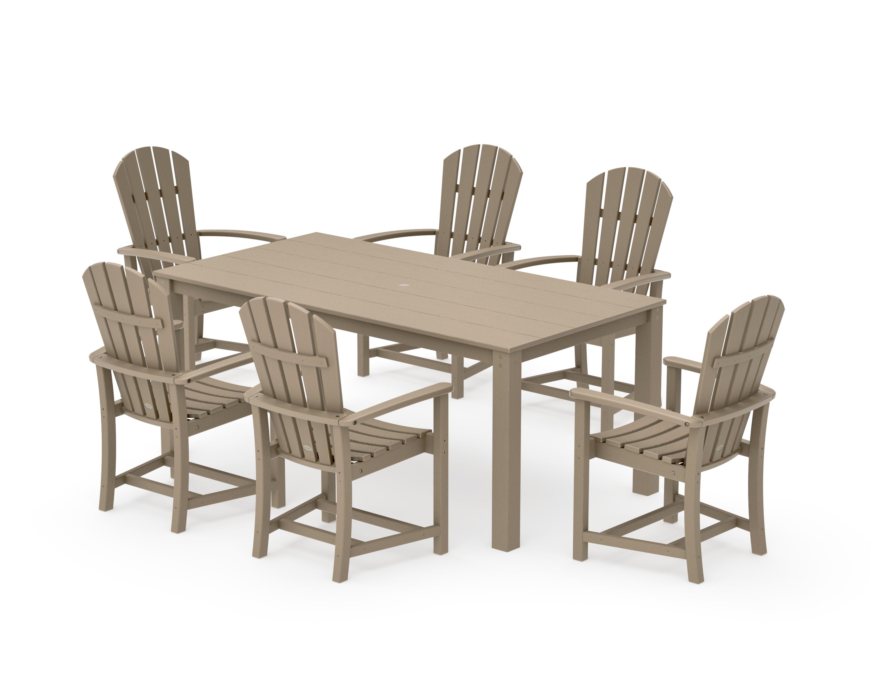 Palm Coast 7-Piece Parsons Dining Set in Vintage Sahara