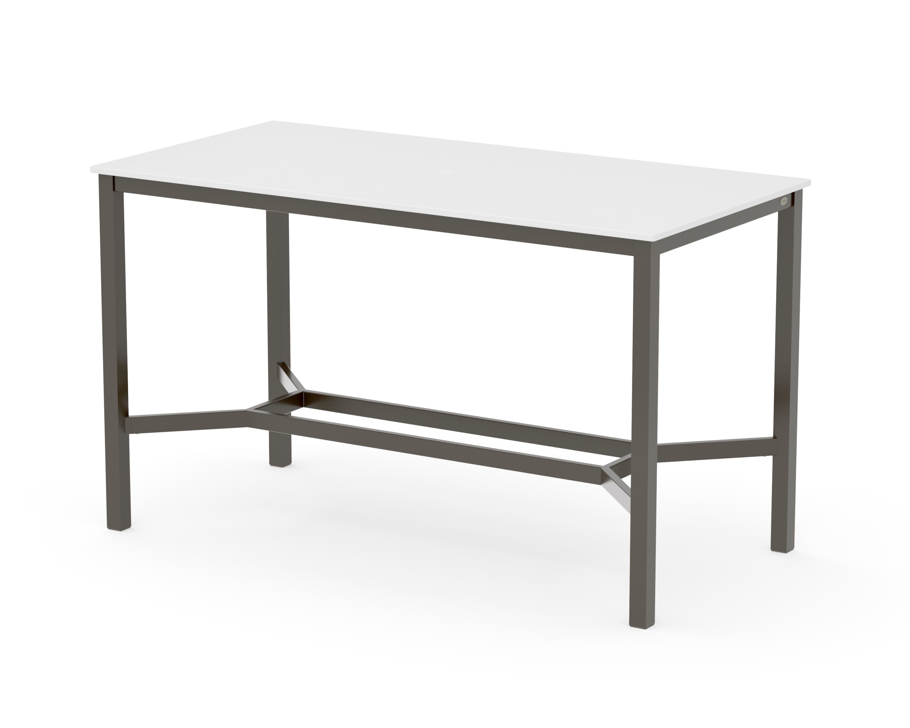 Main Street 36 x 72 Bar Table in Bronze / White