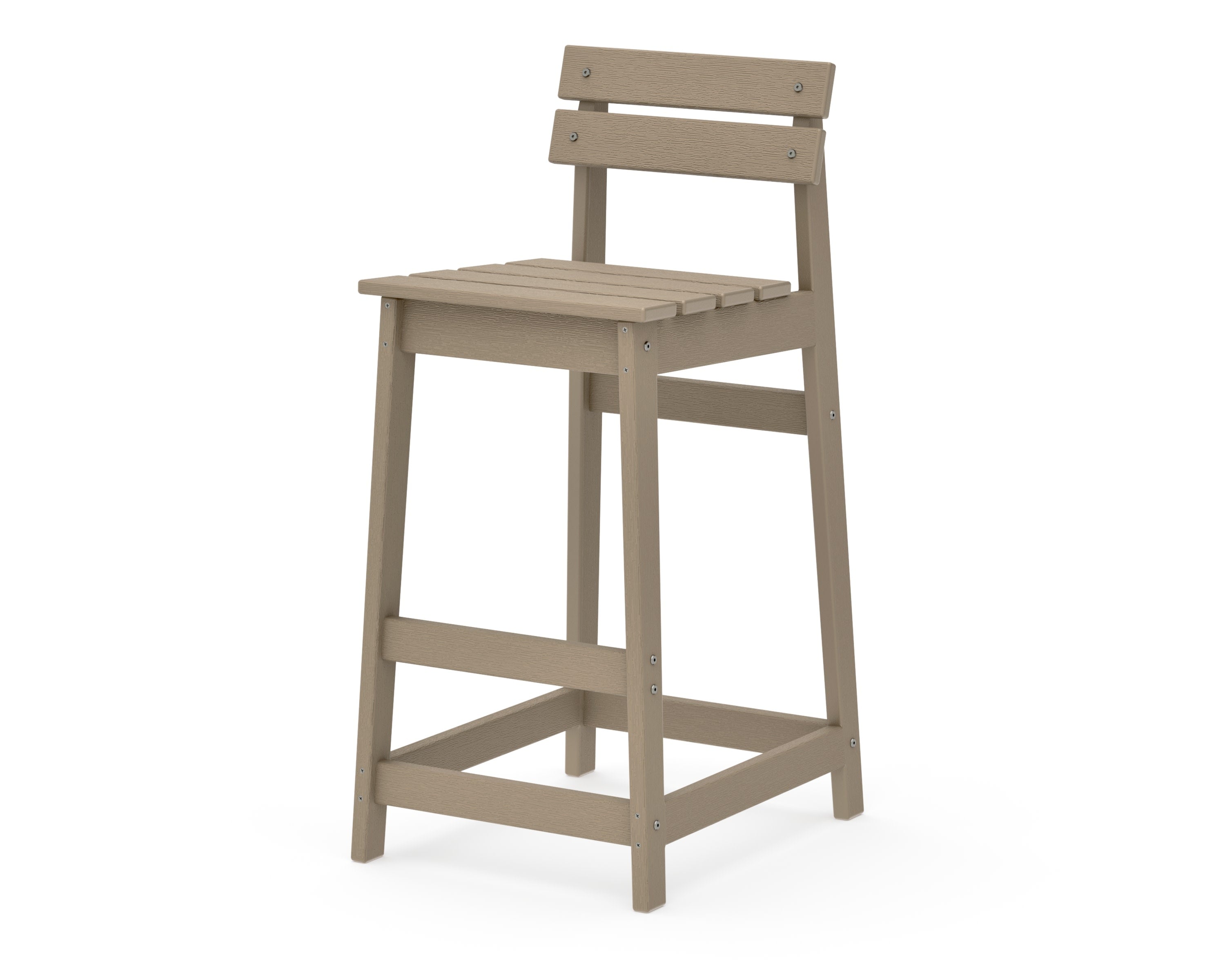 Modern Studio Plaza Lowback Bar Chair in Vintage Sahara