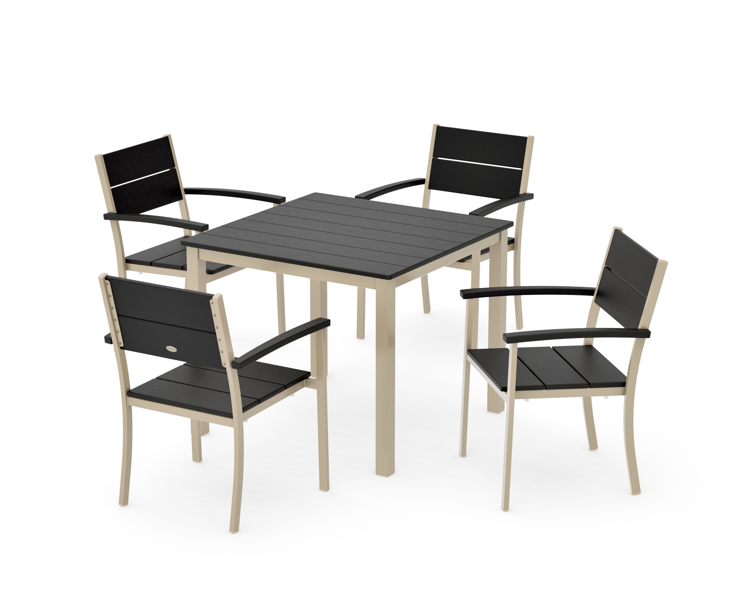 Main Street 5-Piece Dining Set in Sand / Black