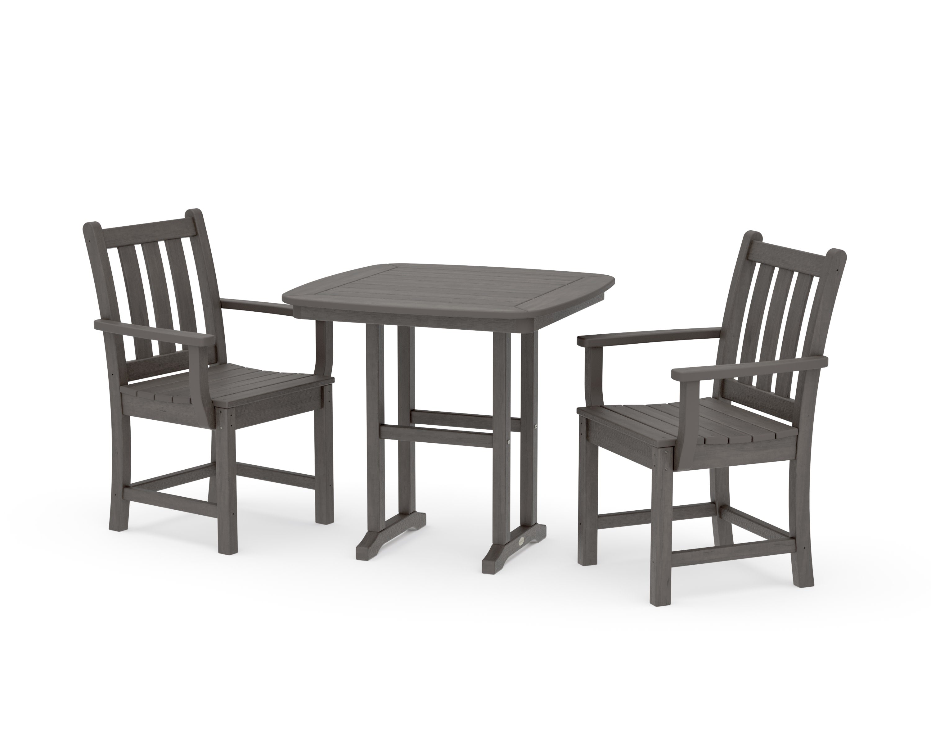Traditional Garden 3-Piece Dining Set in Driftwood