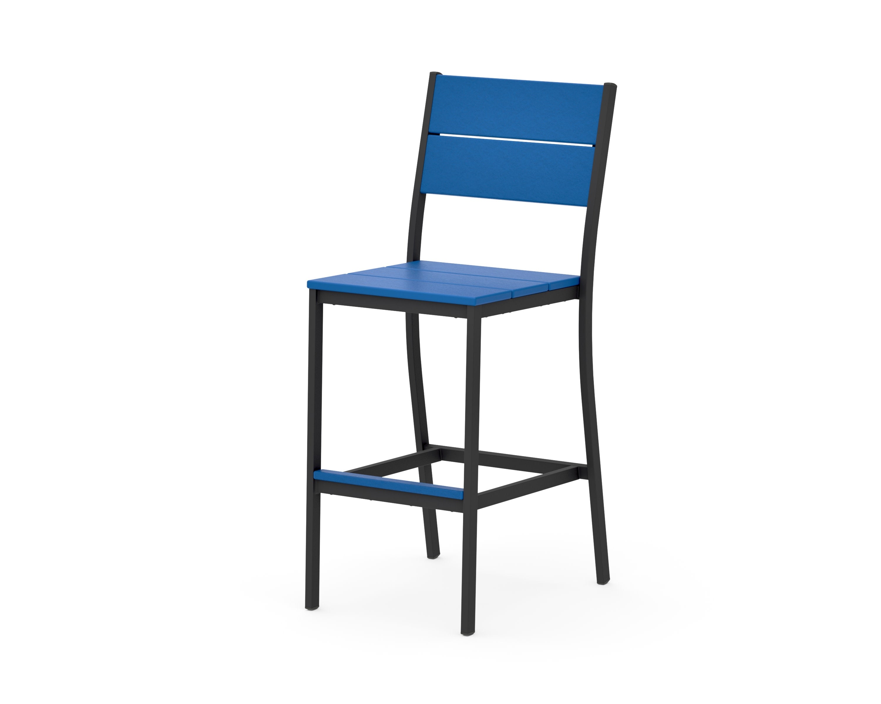 Main Street Bar Side Chair in Black / Pacific Blue