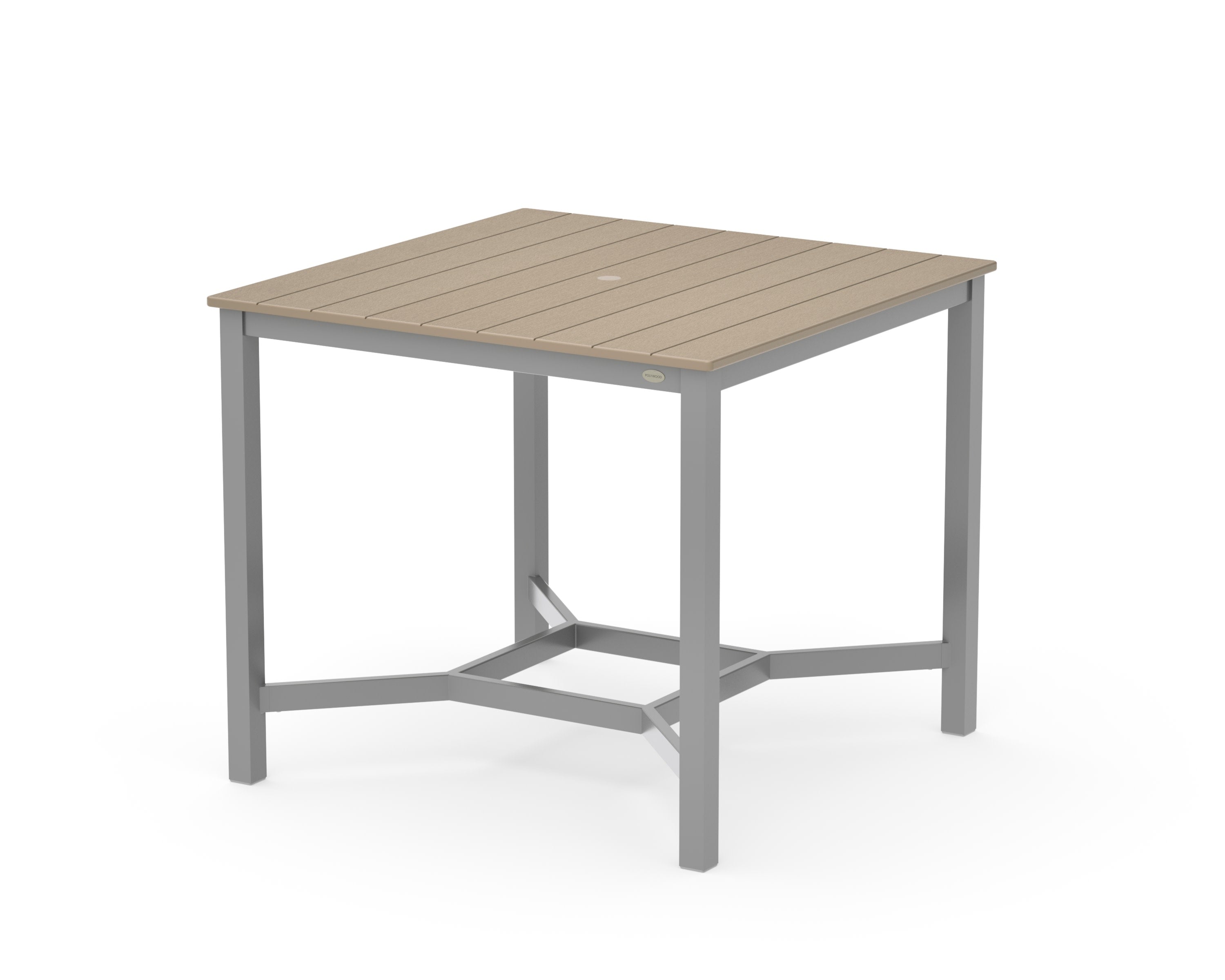 Main Street 42 x 42 Counter Table in Silver / Vintage Sahara