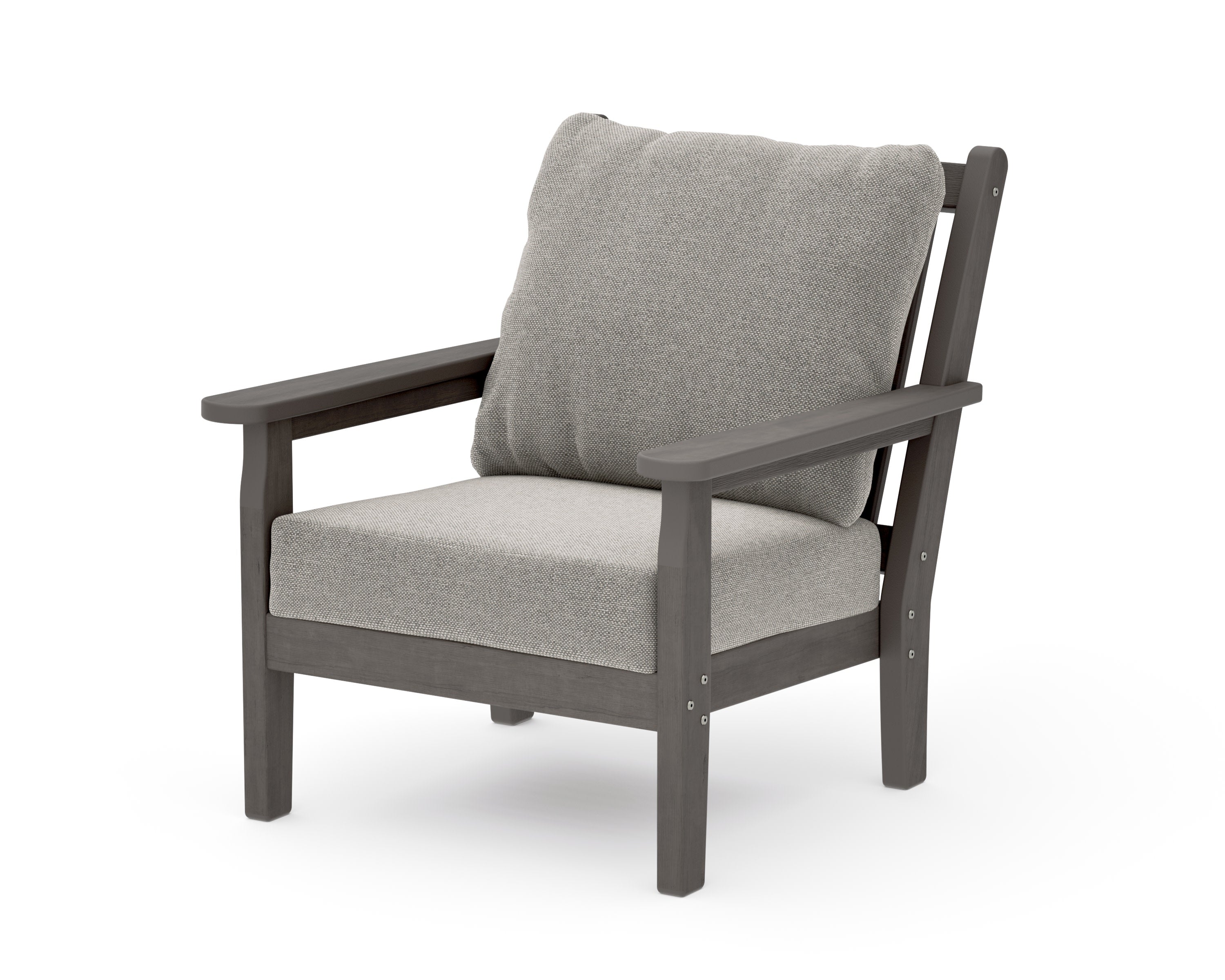 Chippendale Deep Seating Chair in Driftwood / Weathered Tweed