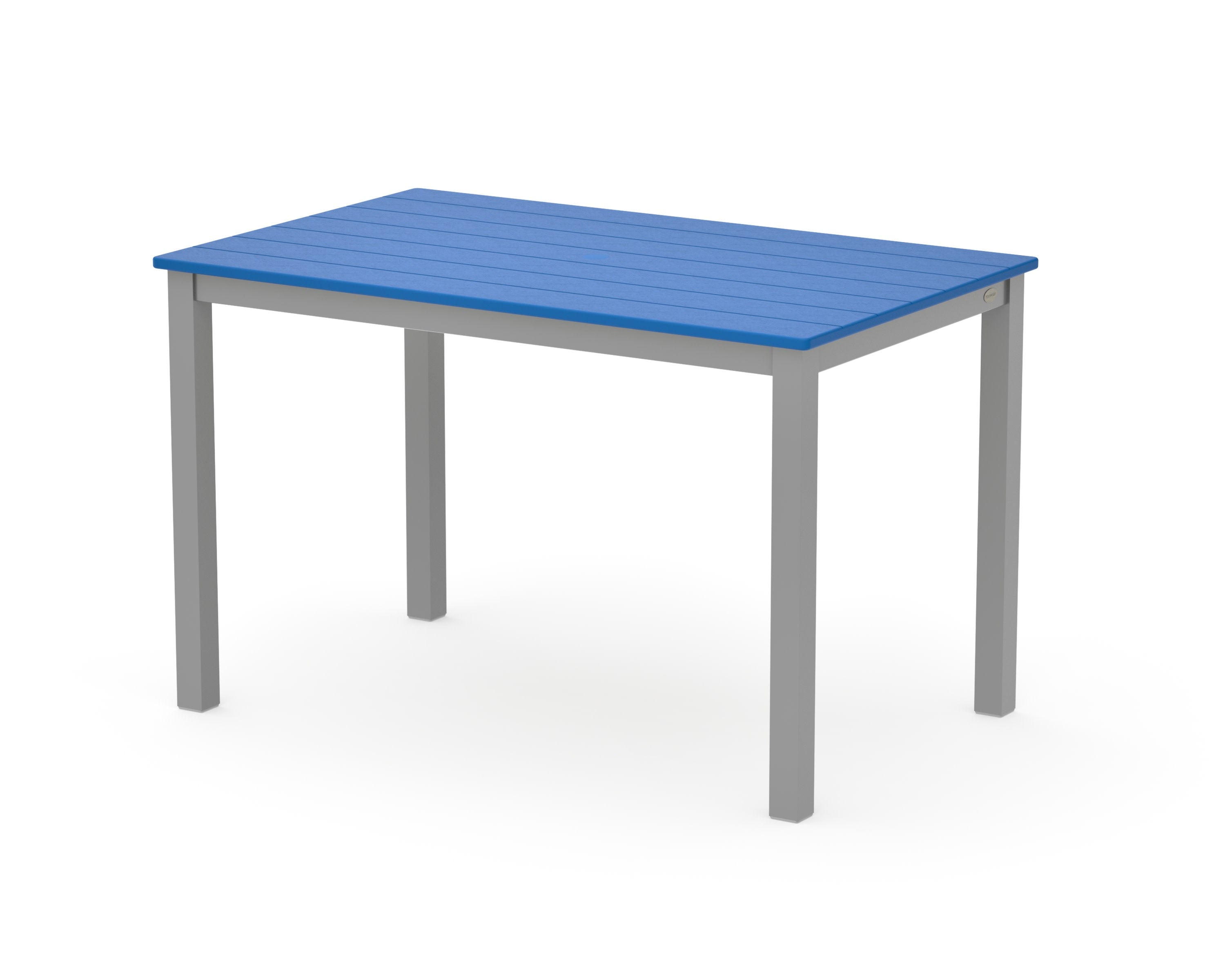 Main Street 30 x 48 Dining Table in Silver / Pacific Blue