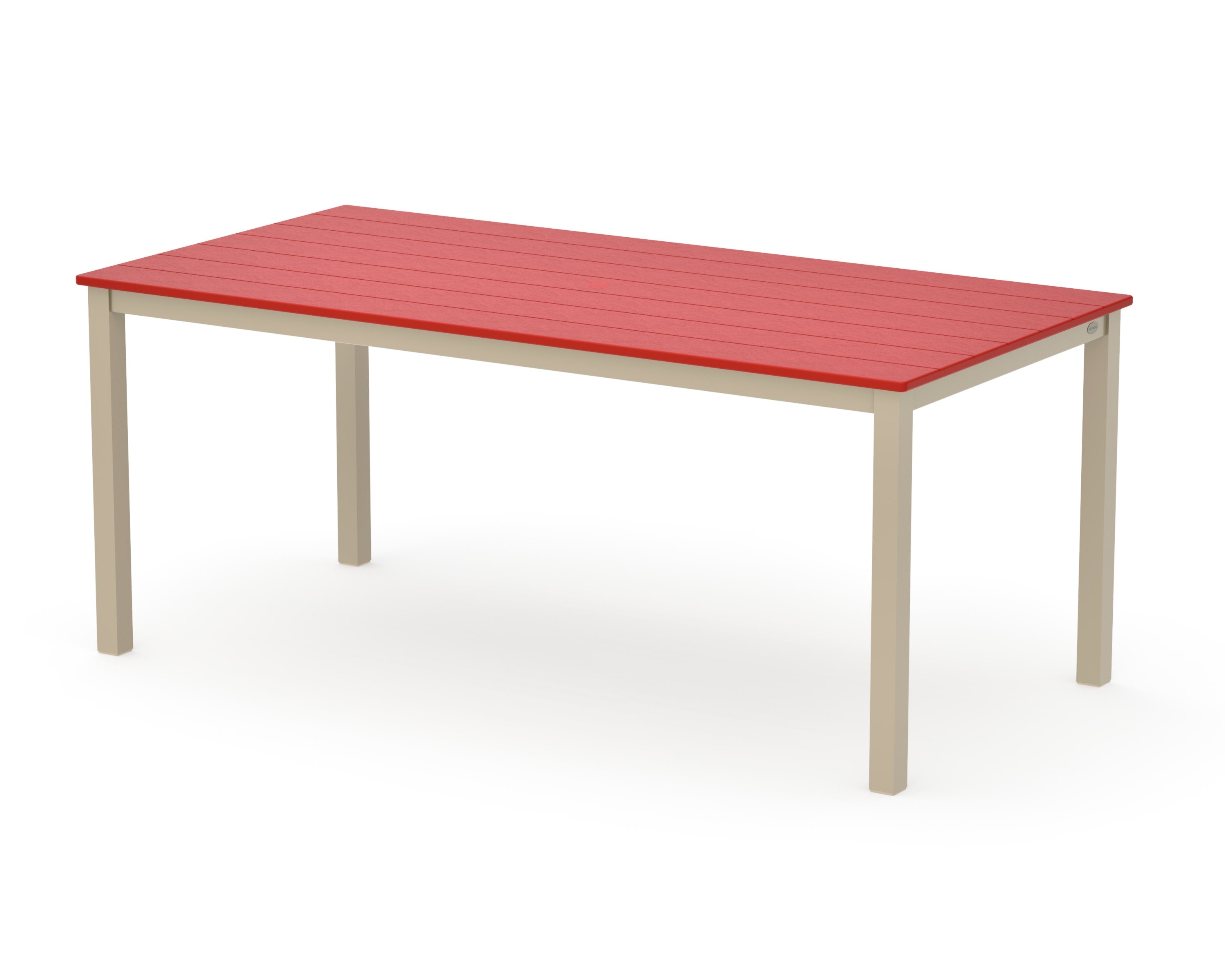 Main Street 36" x 72" Dining Table in Sand / Sunset Red