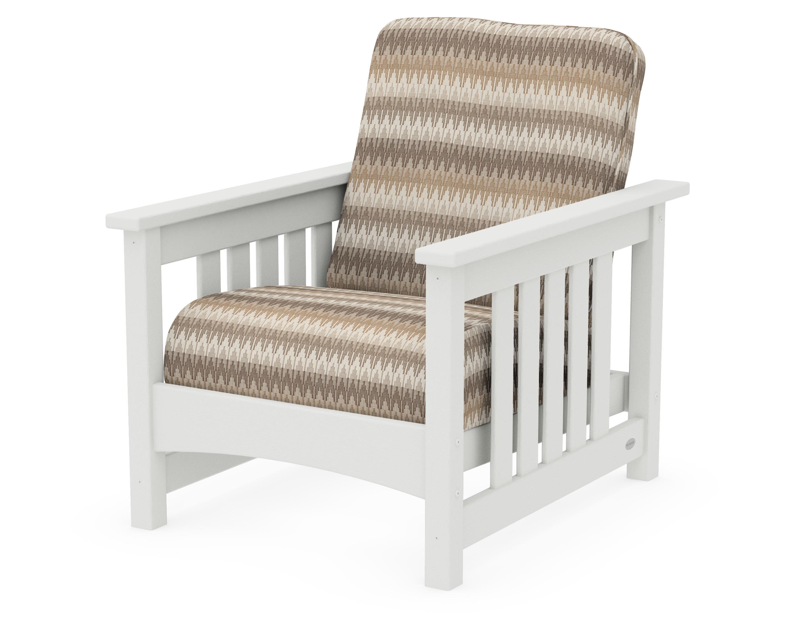 Club Mission Chair in Vintage White / Valley Dune