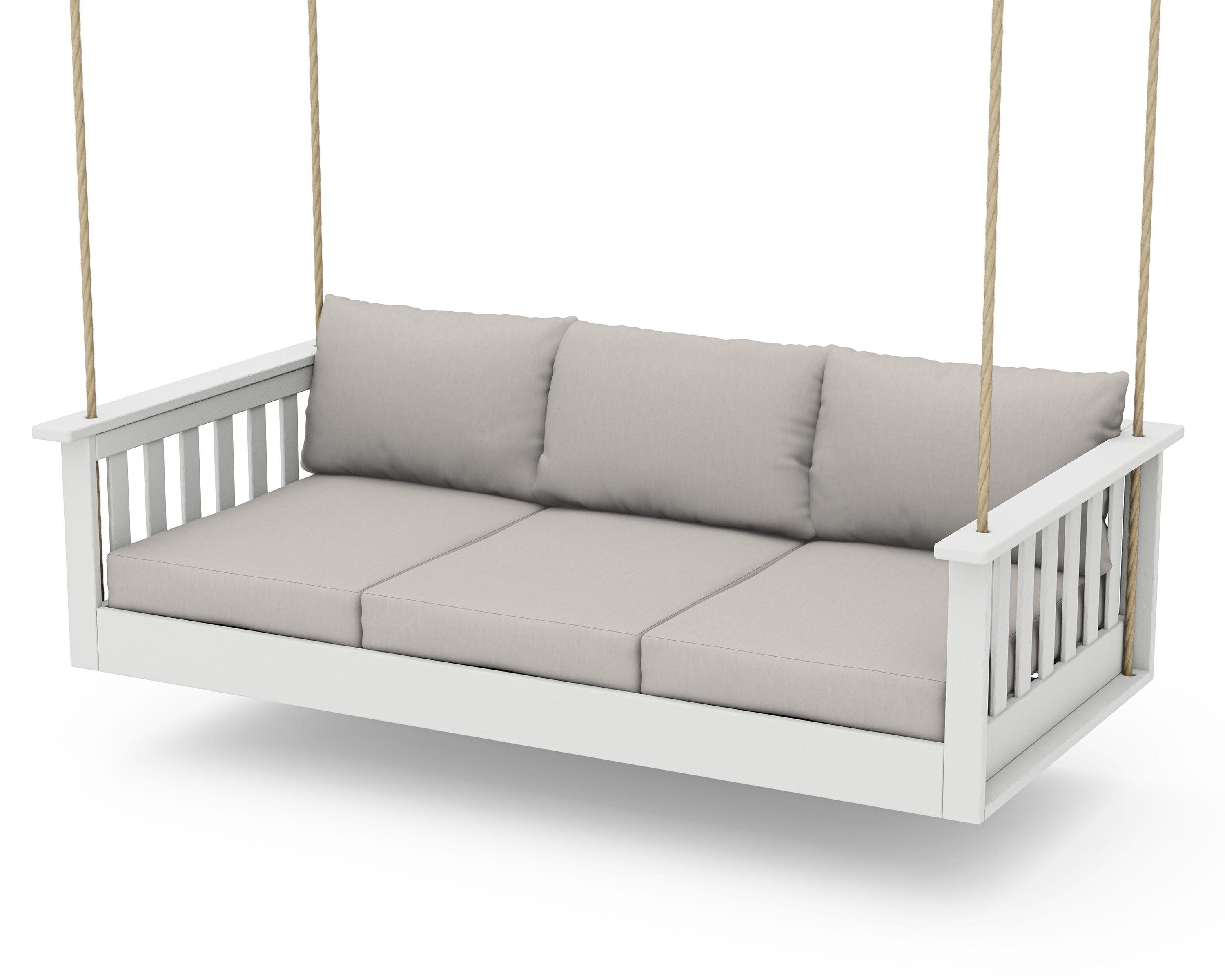 Vineyard Daybed Swing in Vintage White / Cast Ash