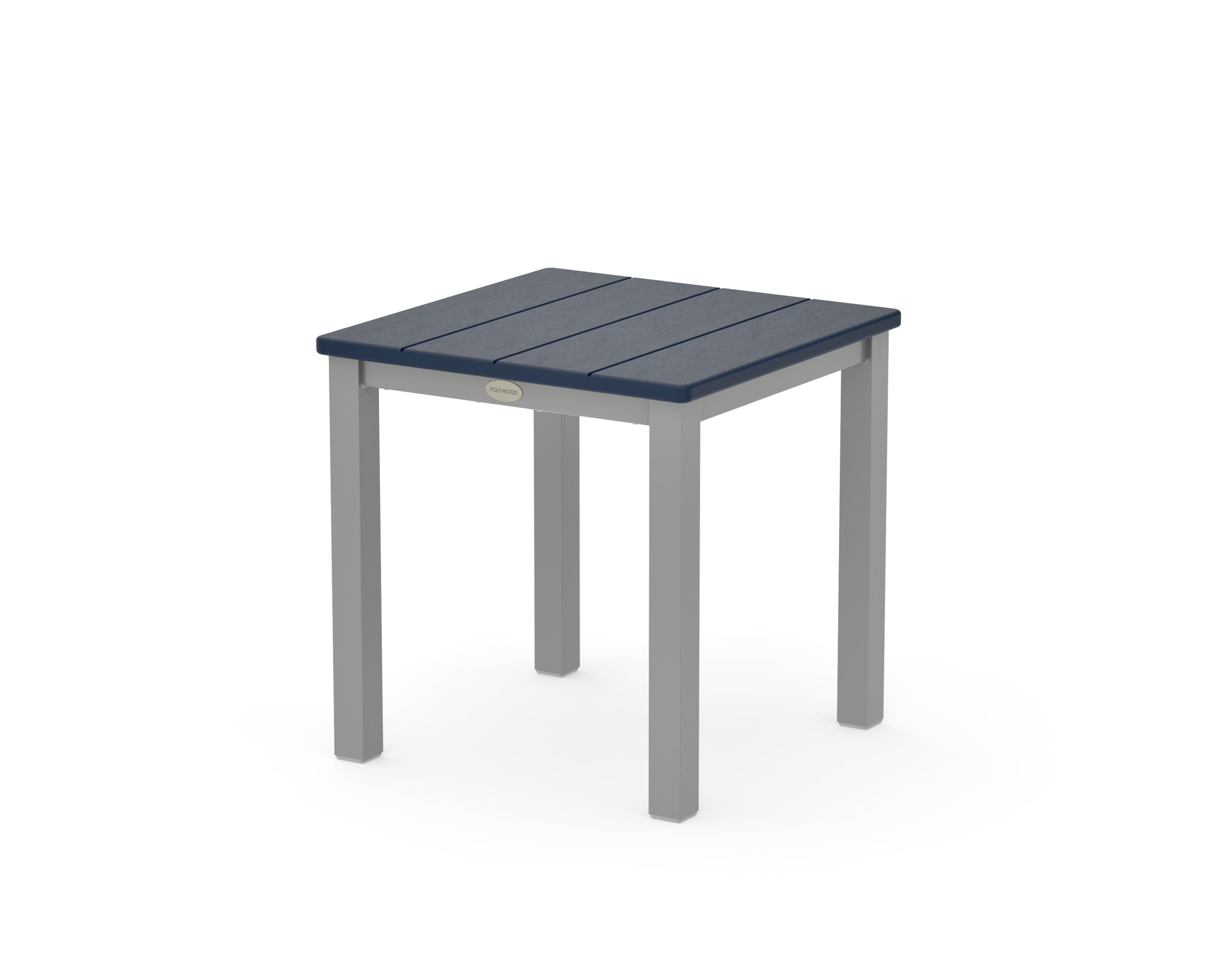 Main Street 18" Side Table in Silver / Navy
