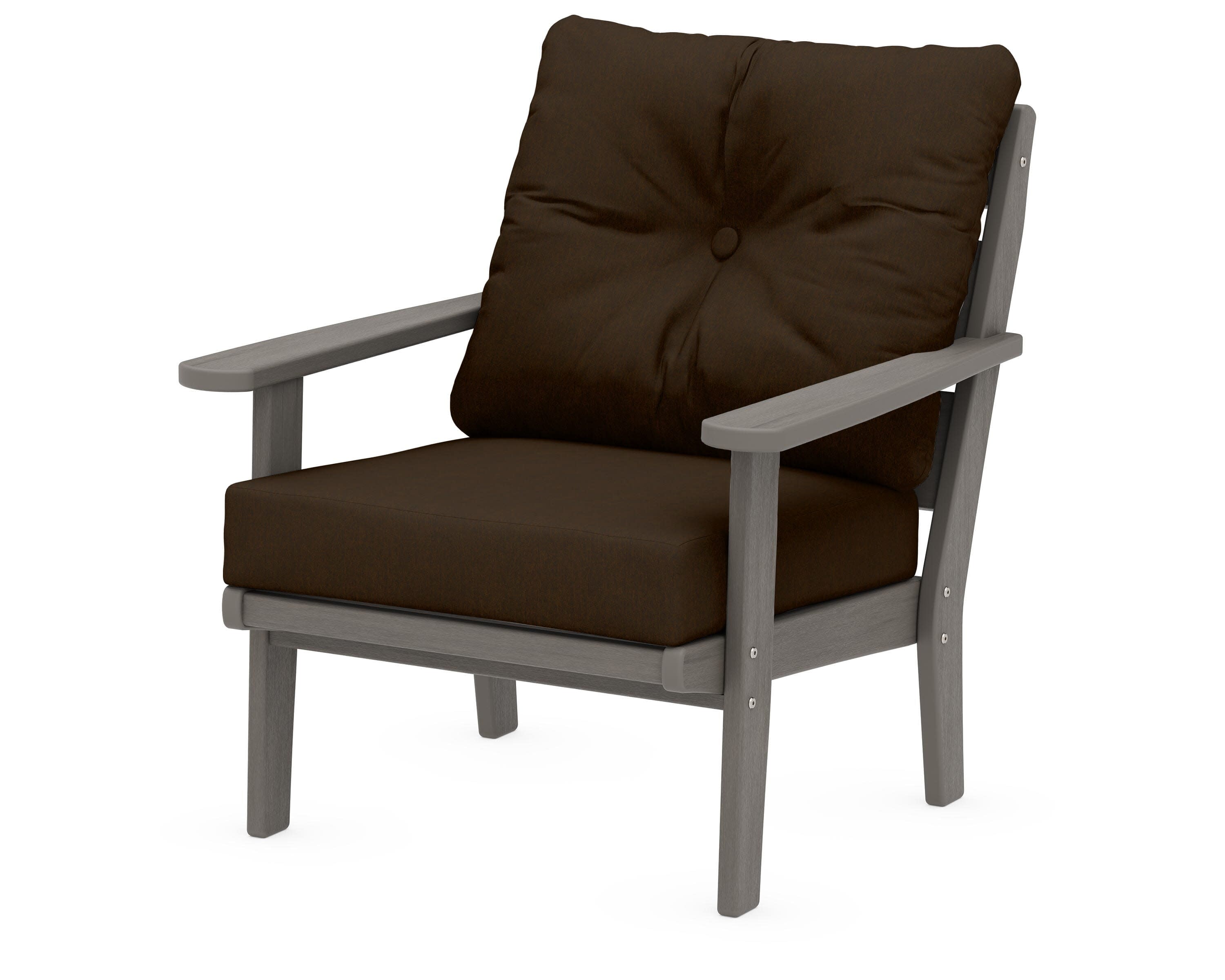 Lakeside Deep Seating Chair in Driftwood / Canvas Java